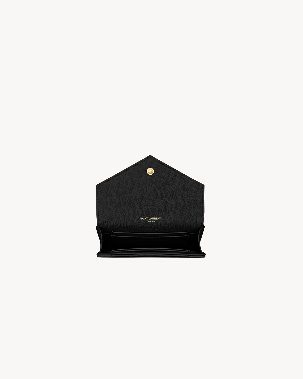 Saint Laurent Cassandre Matelassé Small Envelope Wallet De Piel Repujada Grain De Poudre