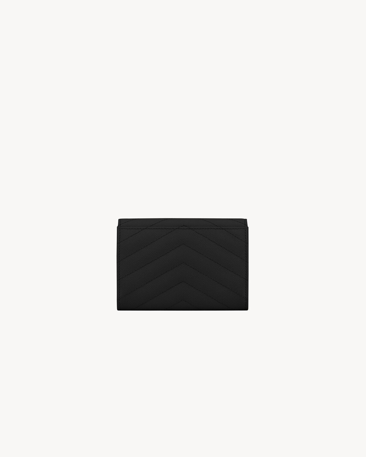 Saint Laurent Cassandre Matelassé Small Envelope Wallet De Piel Repujada Grain De Poudre