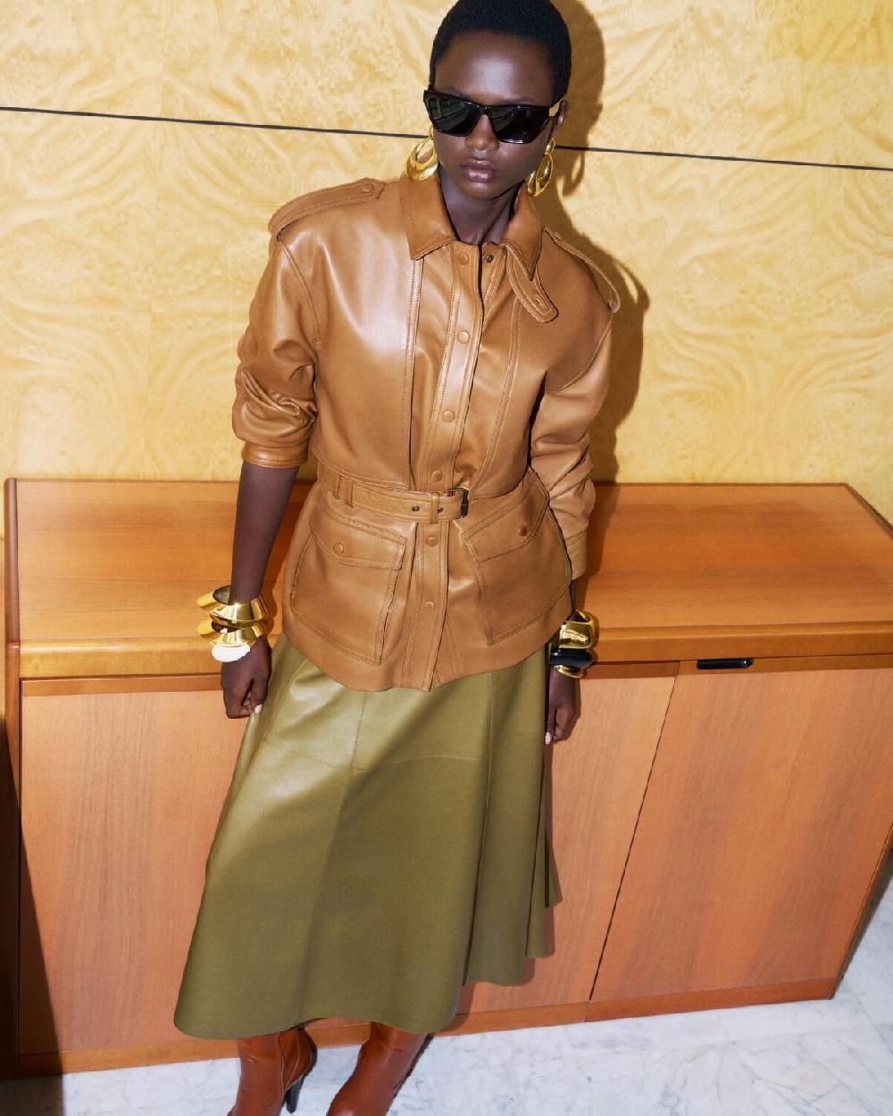 Saint Laurent Chaqueta Sahariana De Piel De Cordero