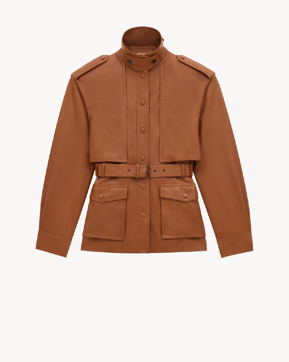 Saint Laurent Chaqueta Sahariana De Piel De Cordero