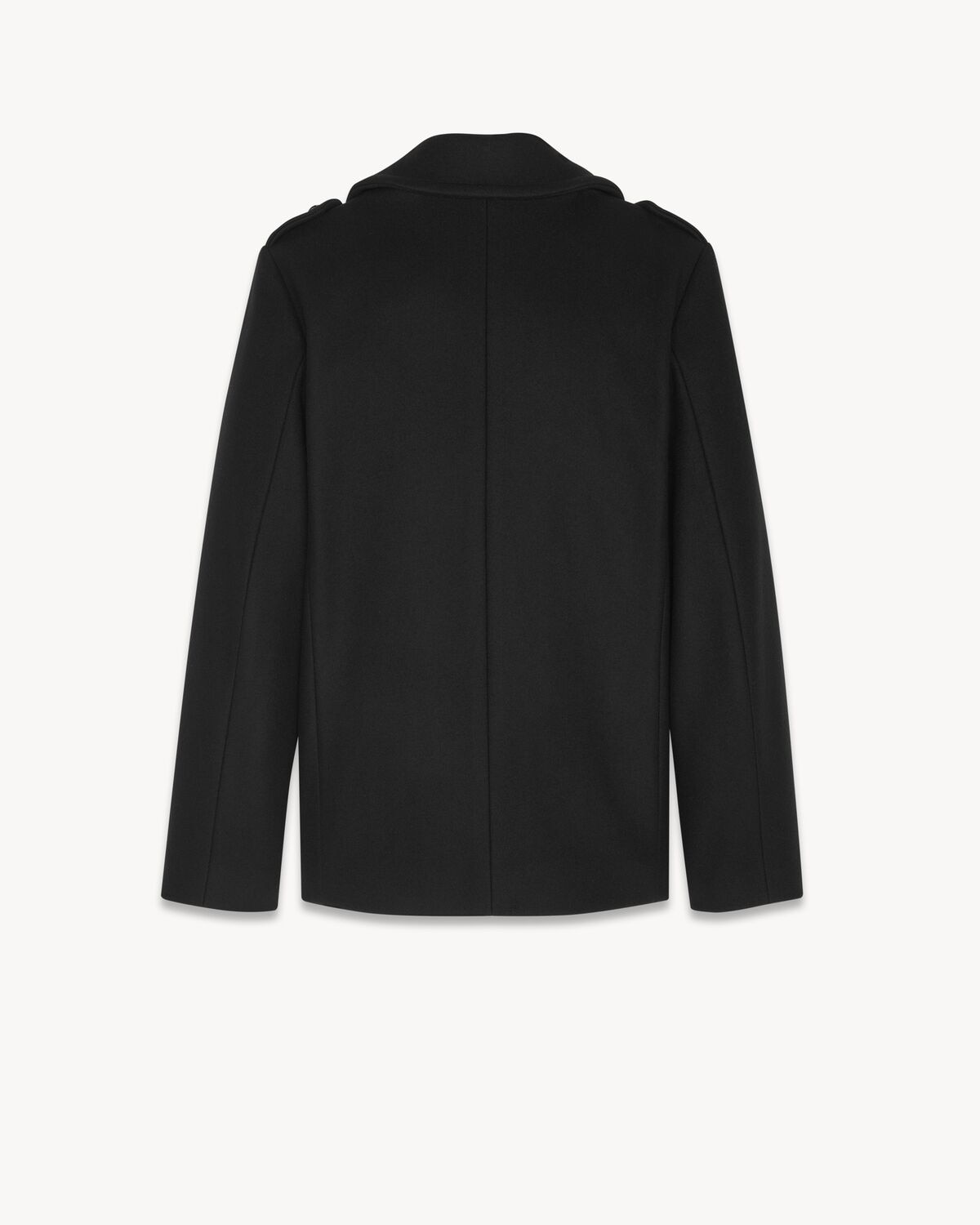 Saint Laurent Chaquetón Con Doble Botonadura De Lana