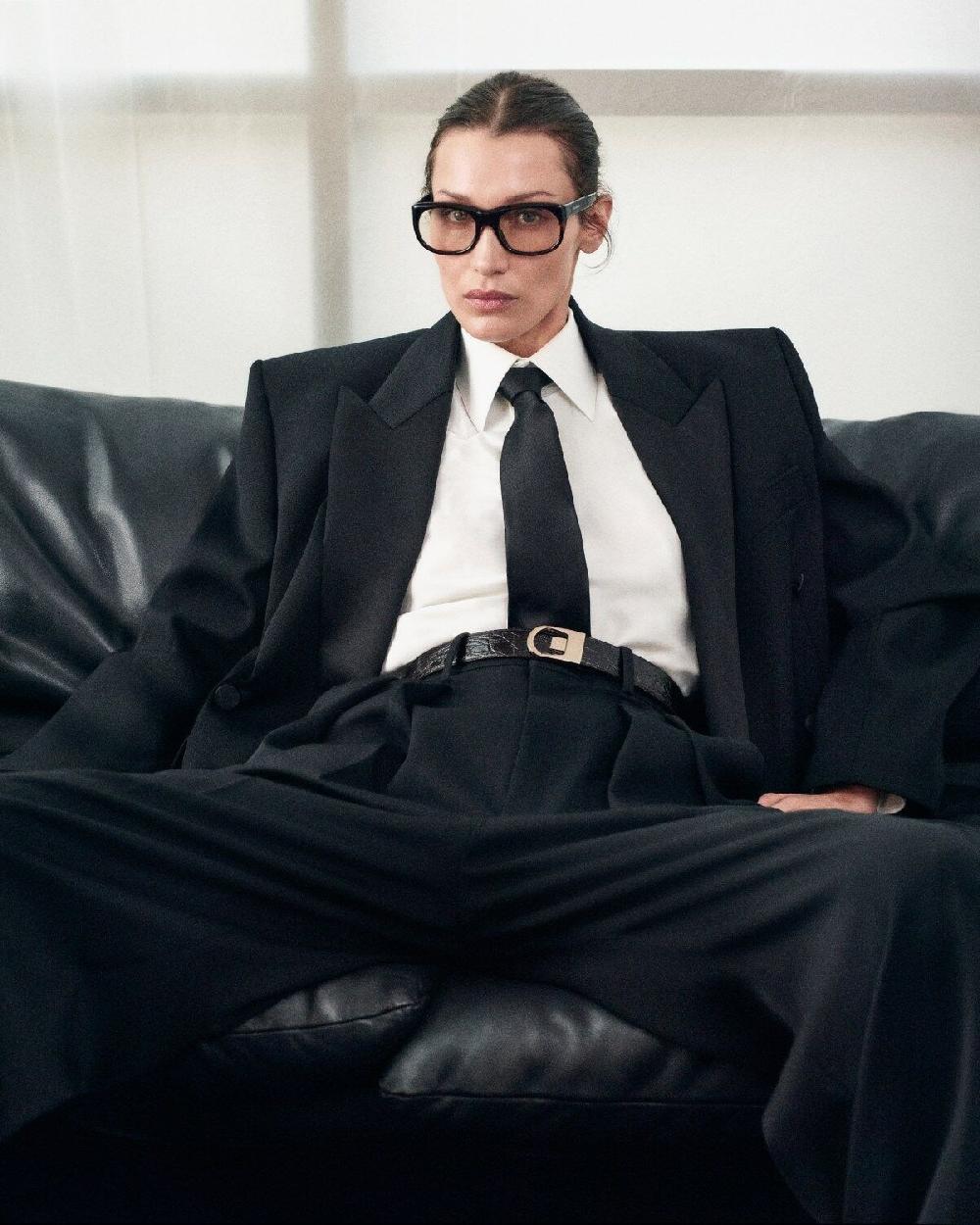 Saint Laurent Cinturón Reversible De Piel Repujada Efecto Cocodrilo