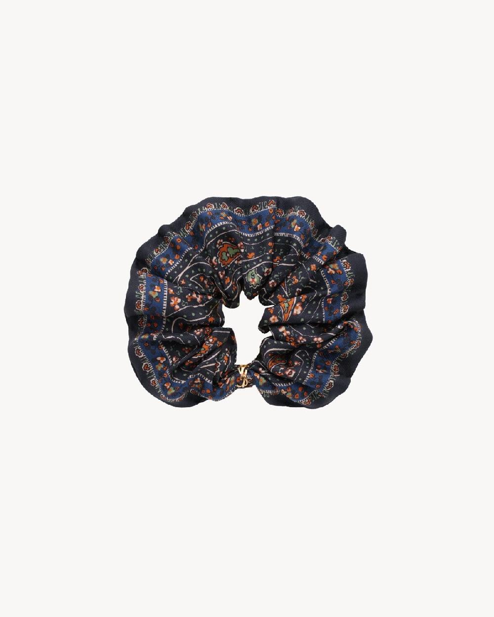 Saint Laurent coletero cassandre de twill de seda con motivo de cachemira