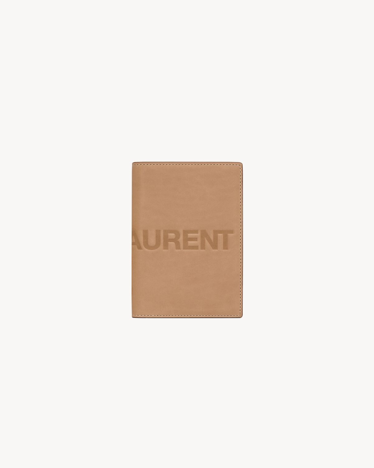 Saint Laurent funda para pasaporte saint laurent de piel de curtido vegetal