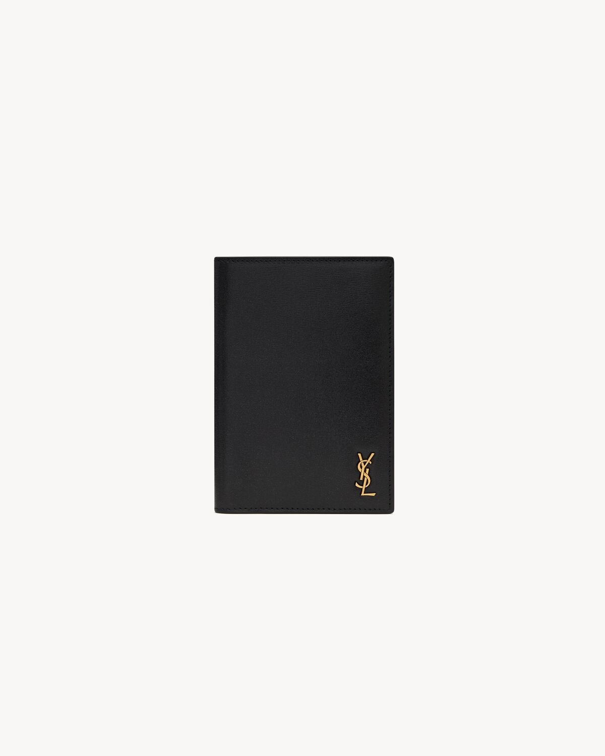 Saint Laurent funda para pasaporte tiny cassandre de piel lisa