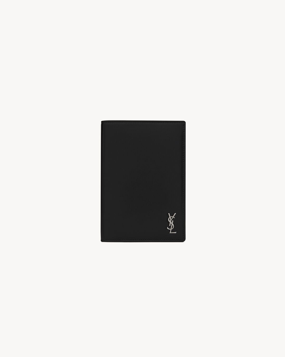 Saint Laurent funda para pasaporte tiny cassandre de piel mate