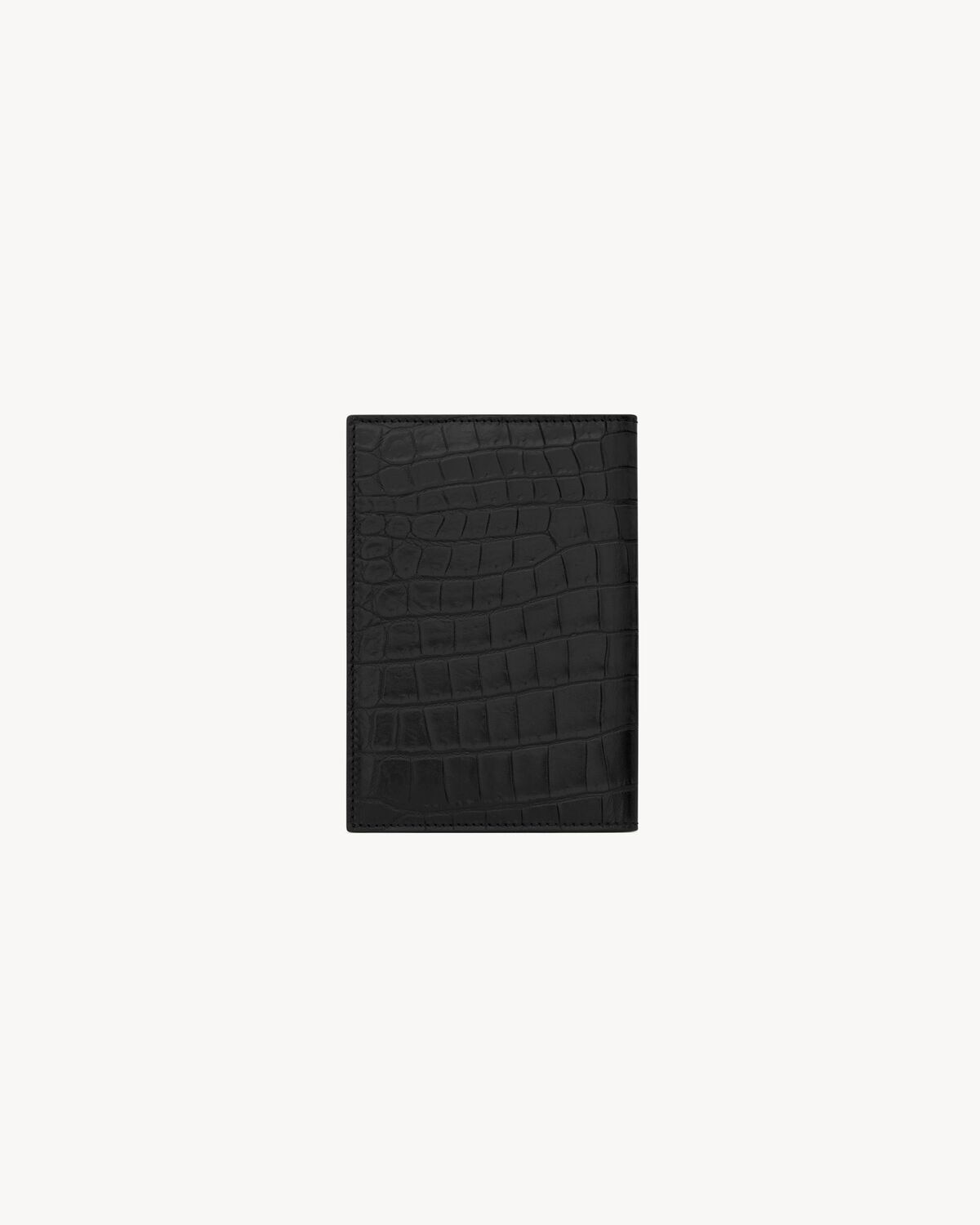 Saint Laurent Funda Para Pasaporte Tiny Cassandre De Piel Repujada Efecto Cocodrilo