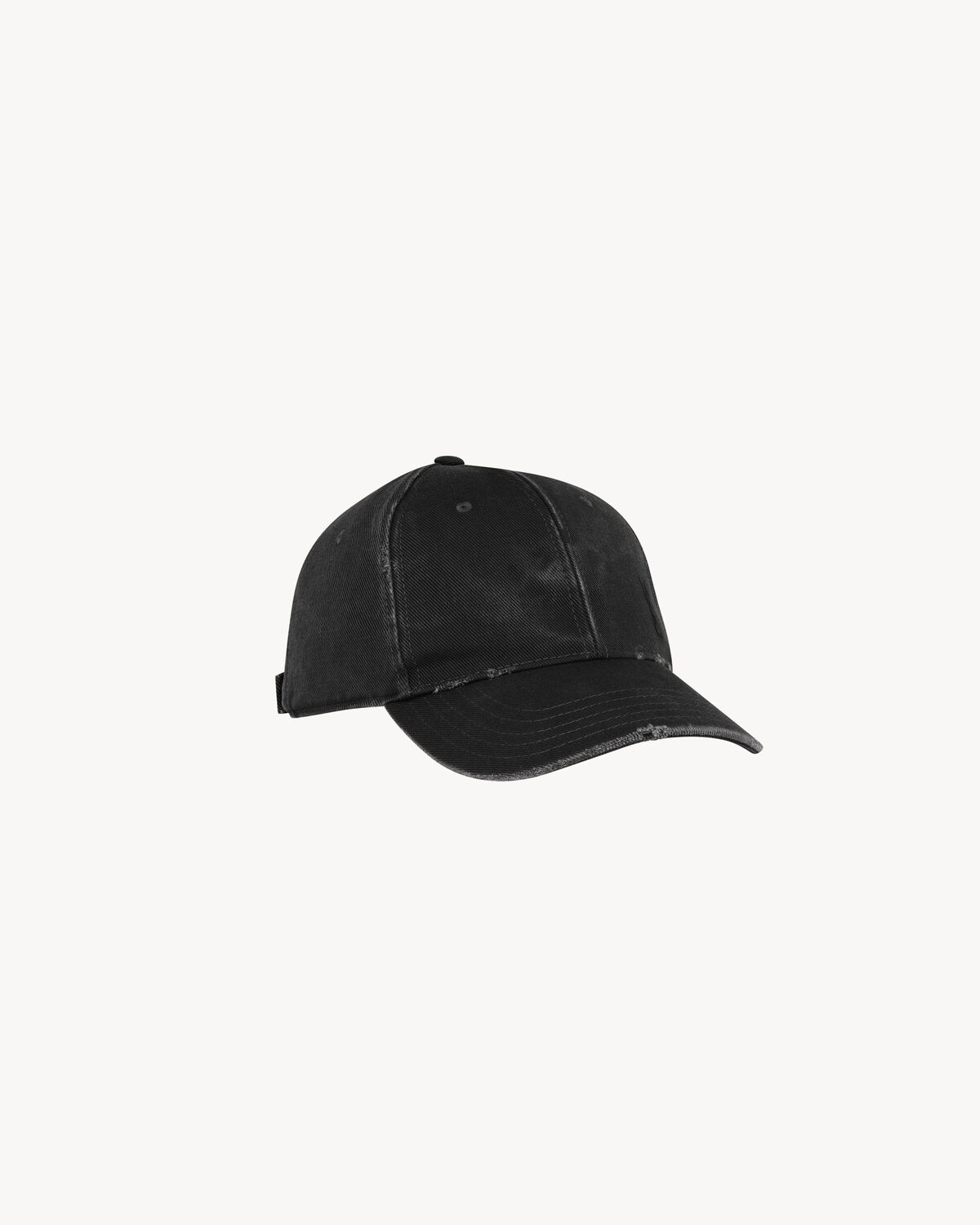 Saint Laurent Gorra Cassandre De Denim Efecto Deslavado