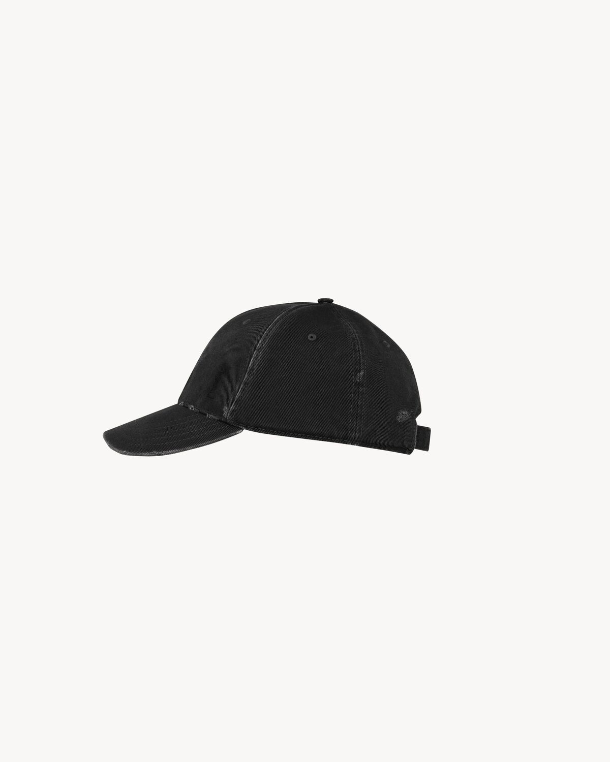 Saint Laurent Gorra Cassandre De Denim Efecto Deslavado
