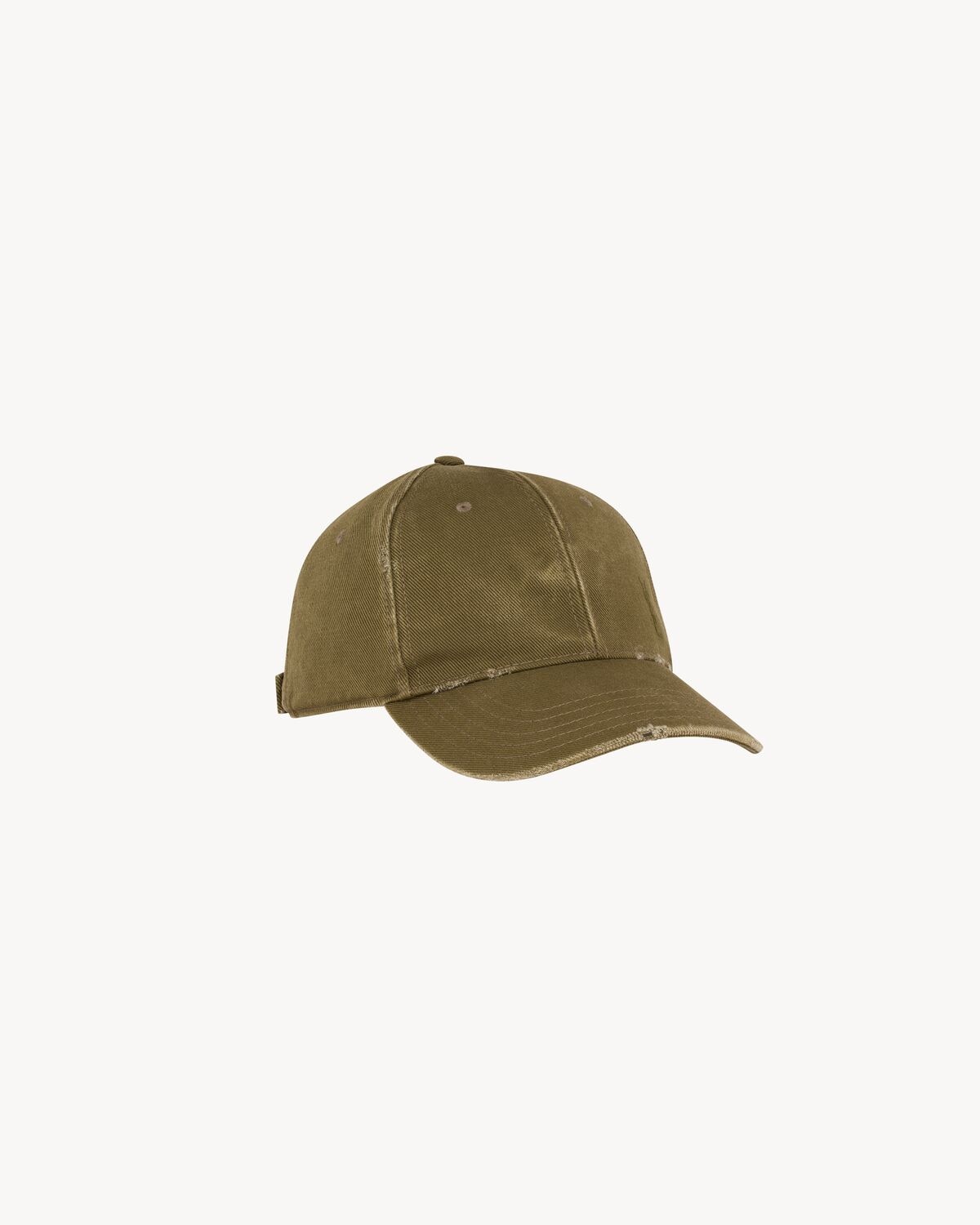 Saint Laurent Gorra Cassandre De Denim Efecto Deslavado