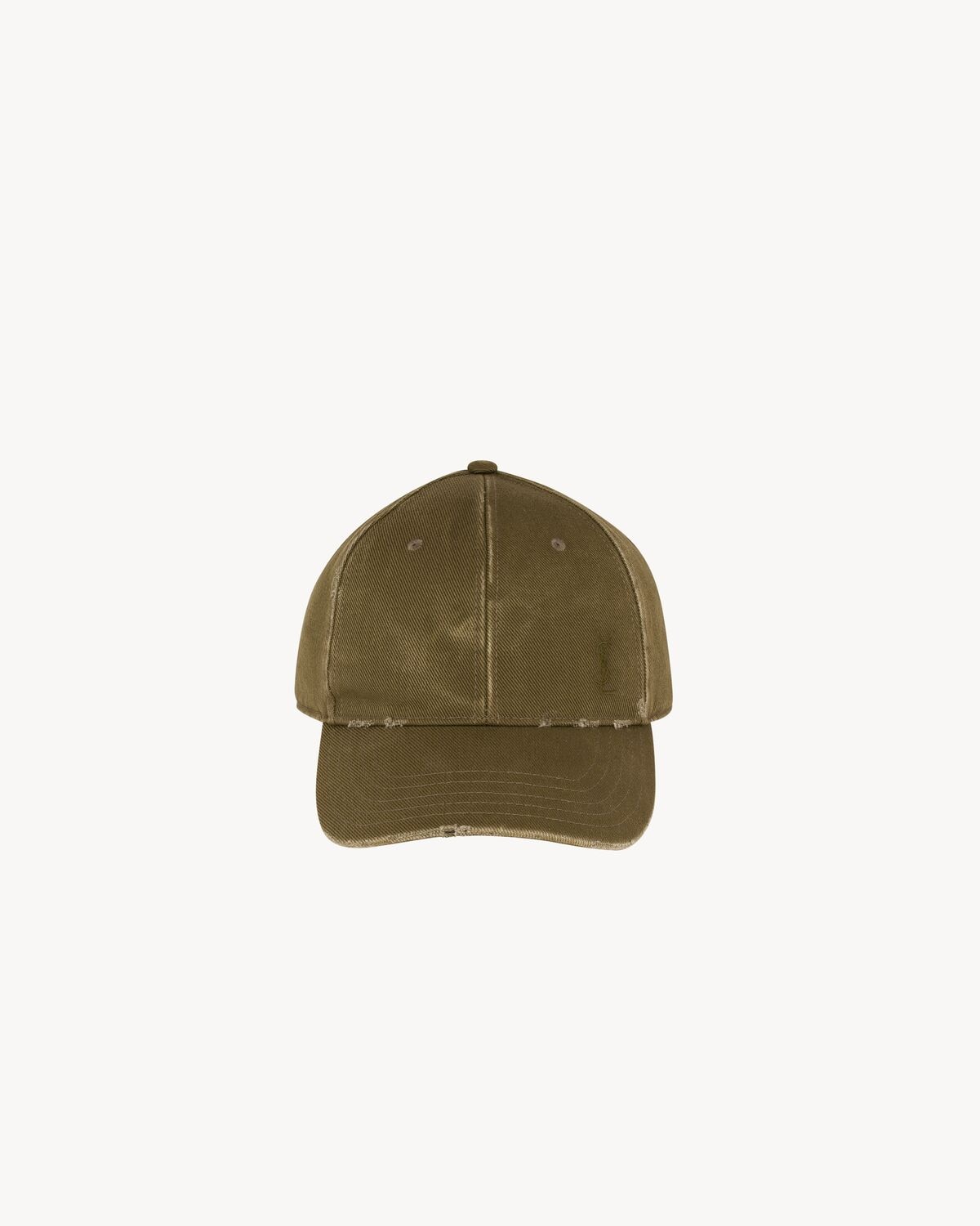 Saint Laurent gorra cassandre de denim efecto deslavado