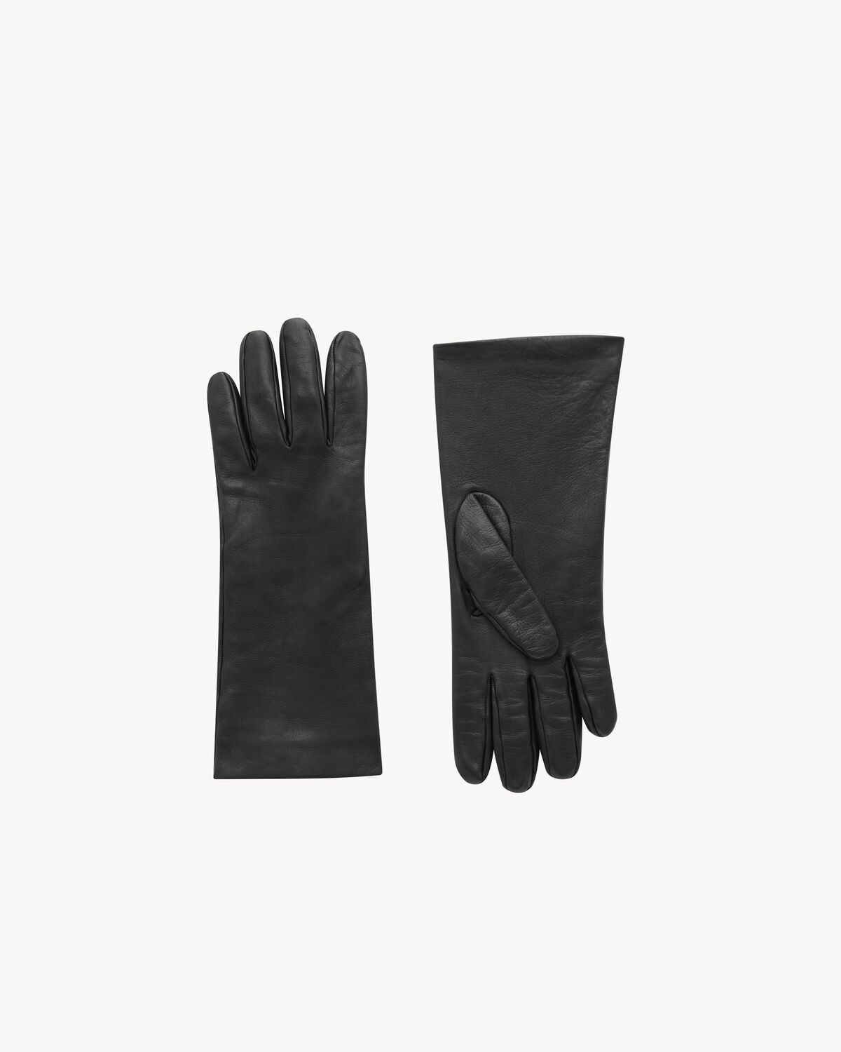 Saint Laurent guantes estilo guantelete de piel de cordero