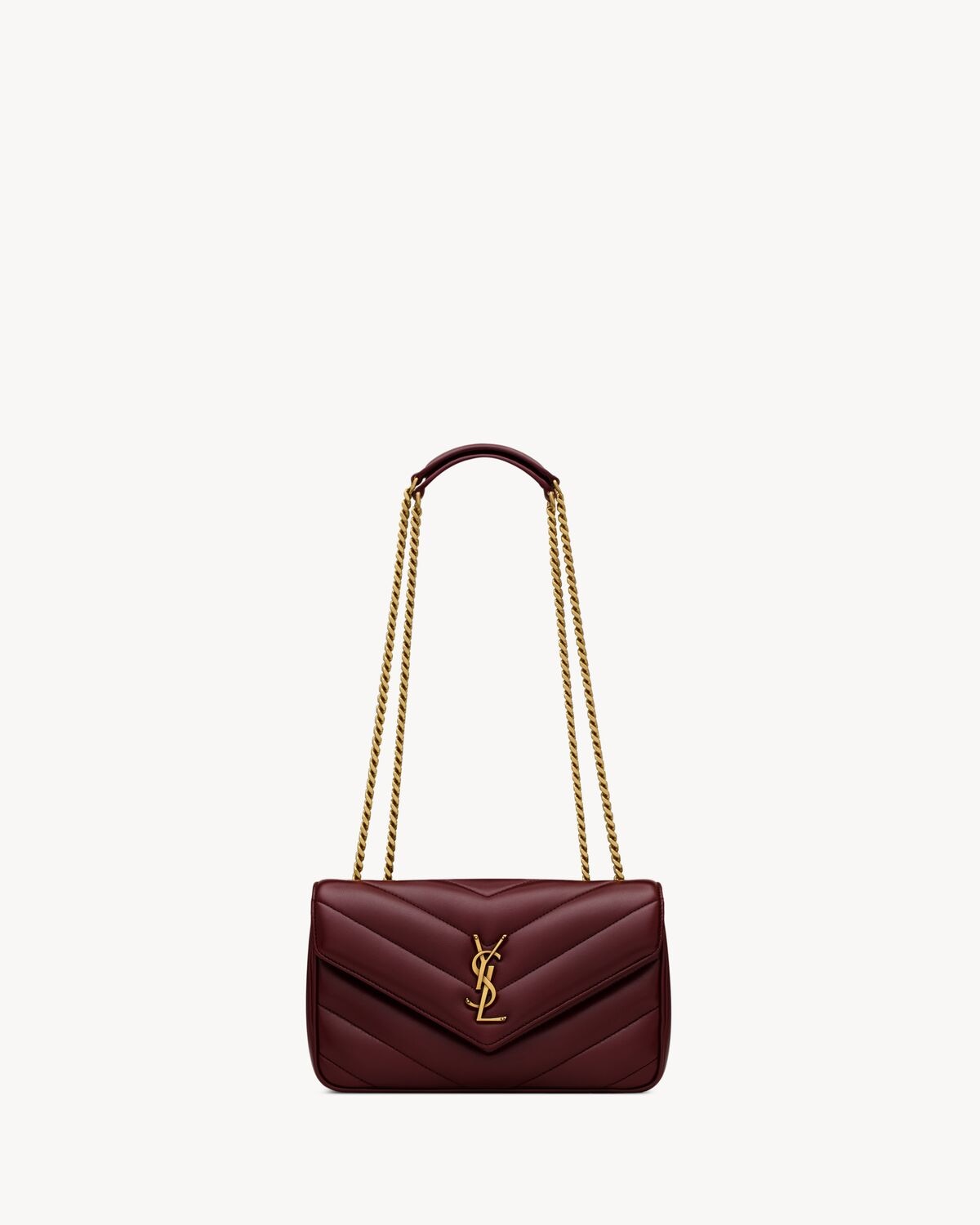 Saint Laurent loulou small de piel de cordero matelassé