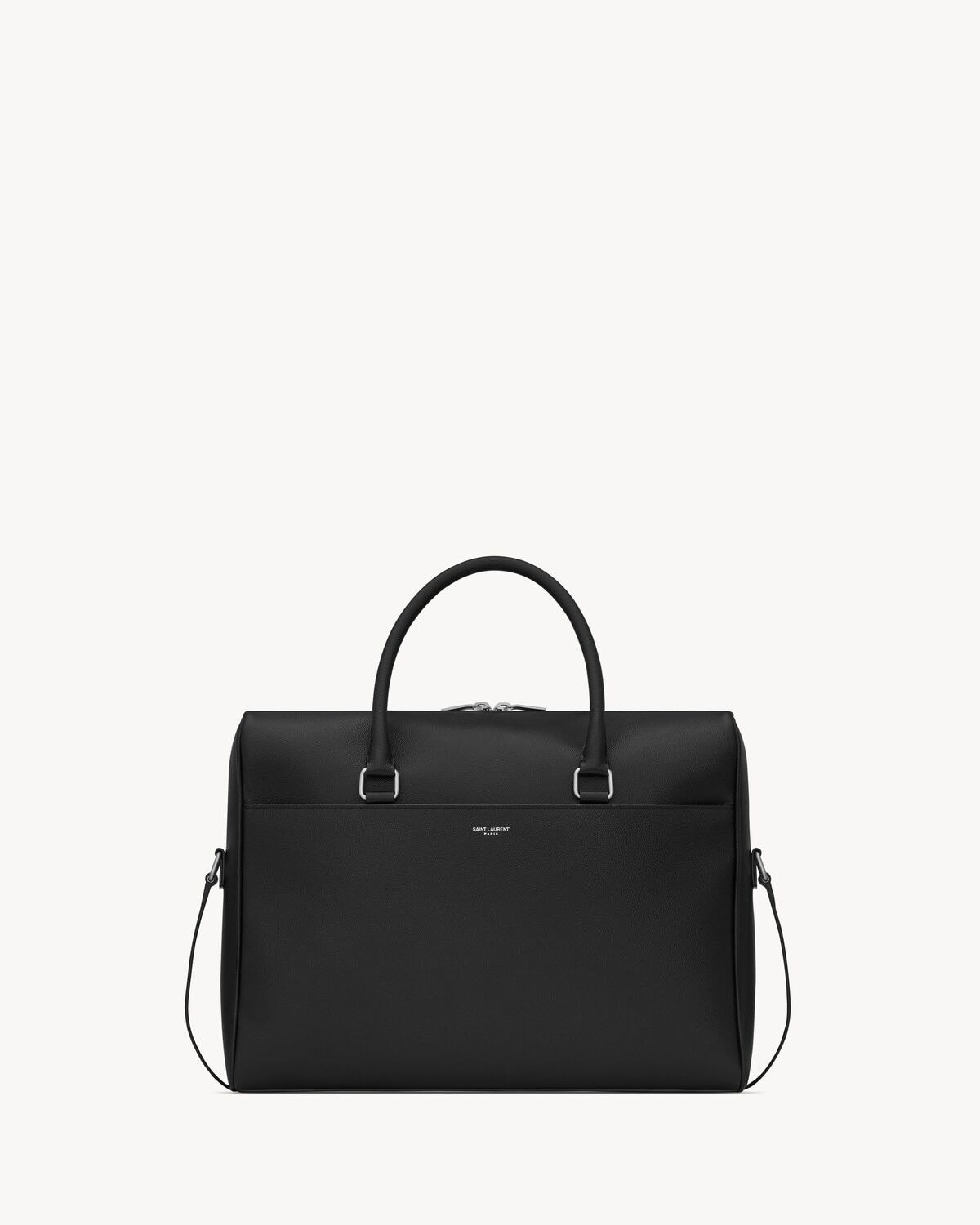 Saint Laurent maletín duffle de piel repujada grain de poudre