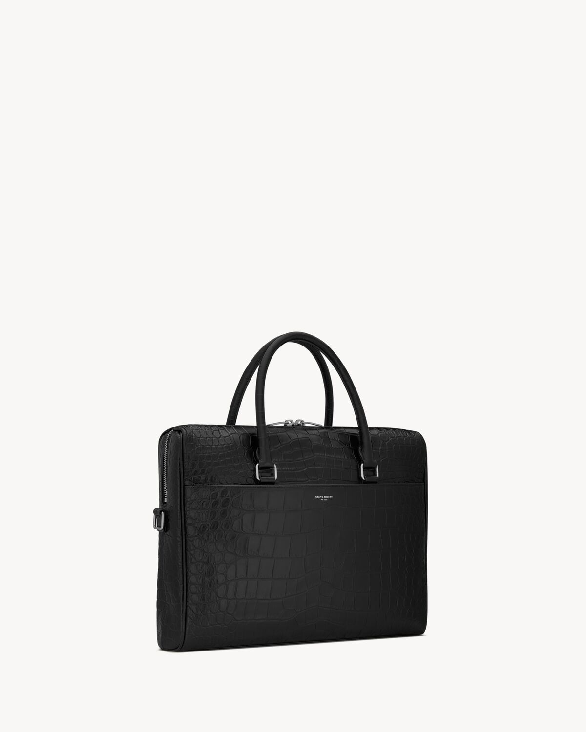Saint Laurent Maletín Duffle Saint Laurent De Piel Repujada De Cocodrilo Mate