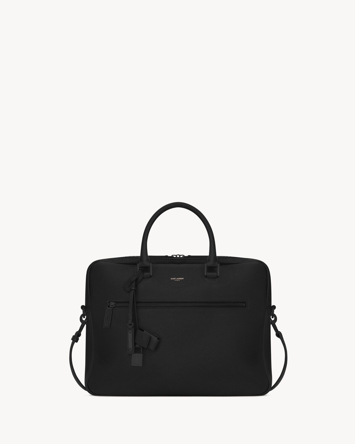 Saint Laurent maletín sac de jour de piel granulada