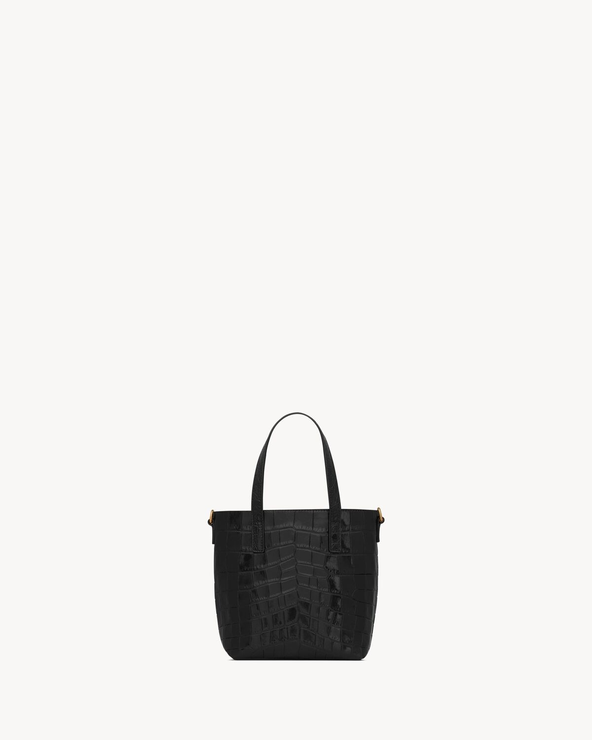 Saint Laurent Mini Toy Shopping Saint Laurent De Piel Repujada Efecto Cocodrilo