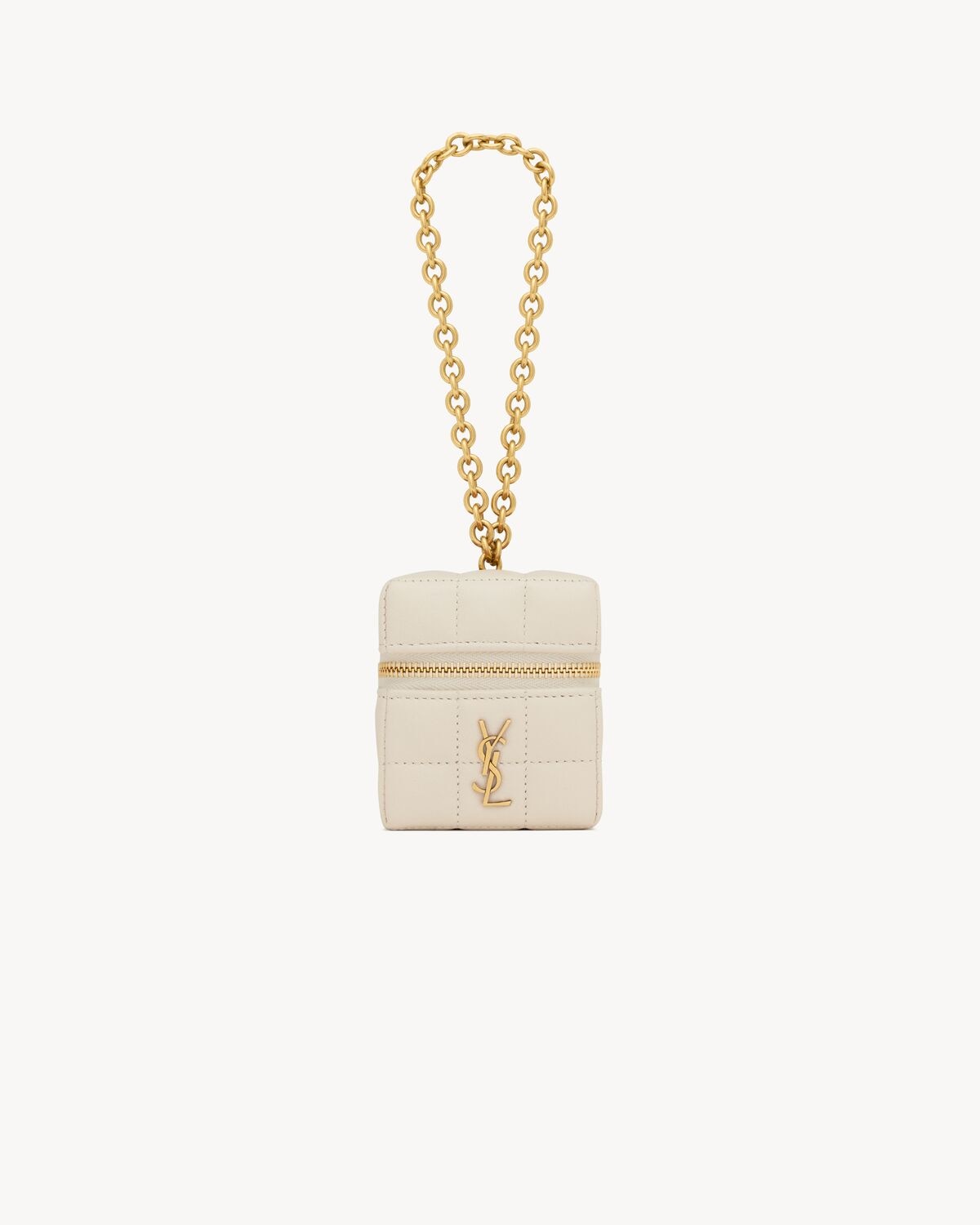Saint Laurent minibolso cubo cassandre matelassé carré de piel de cordero