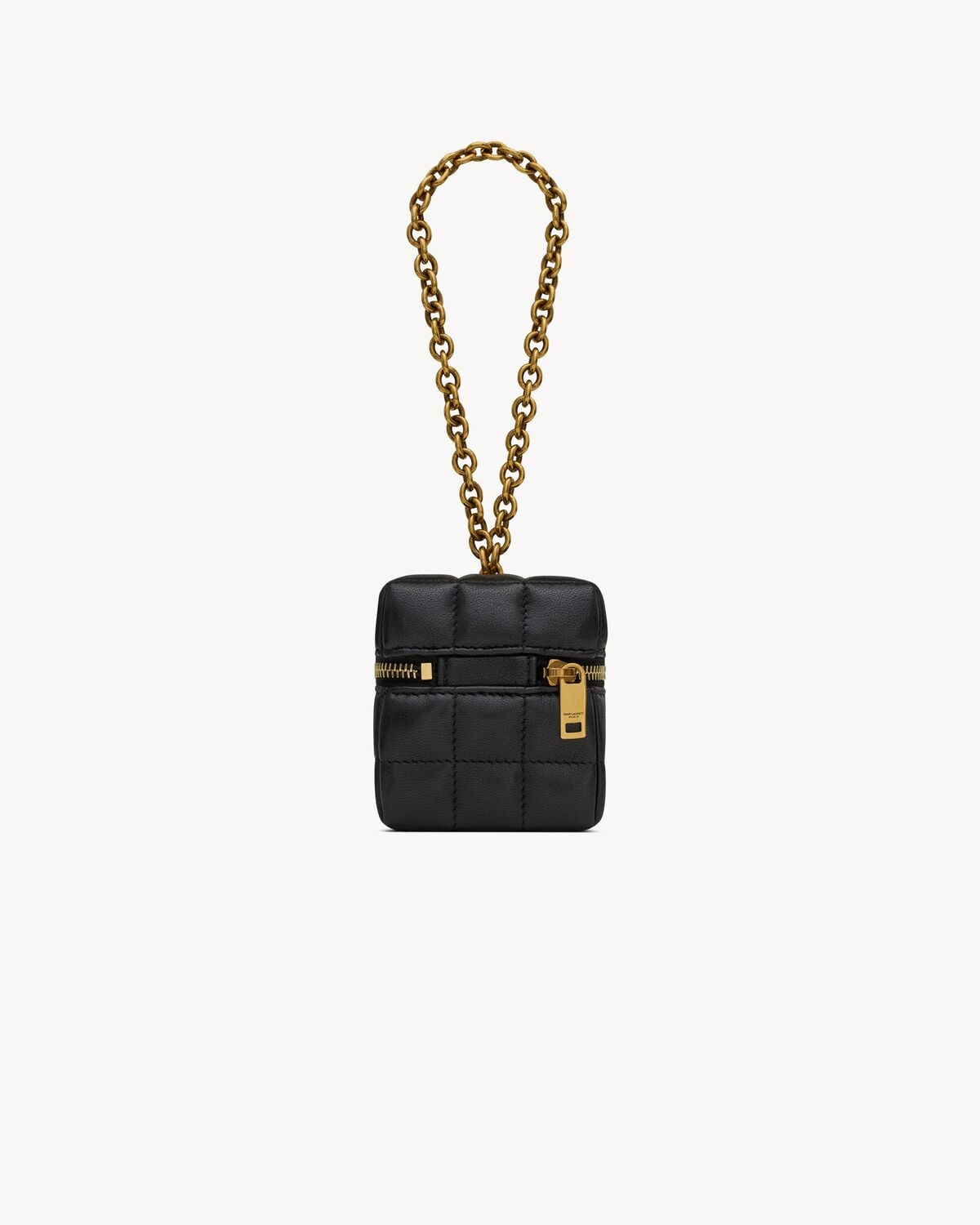 Saint Laurent Minibolso Cubo Con Cadena Cassandre Matelassé Carré De Piel De Cordero