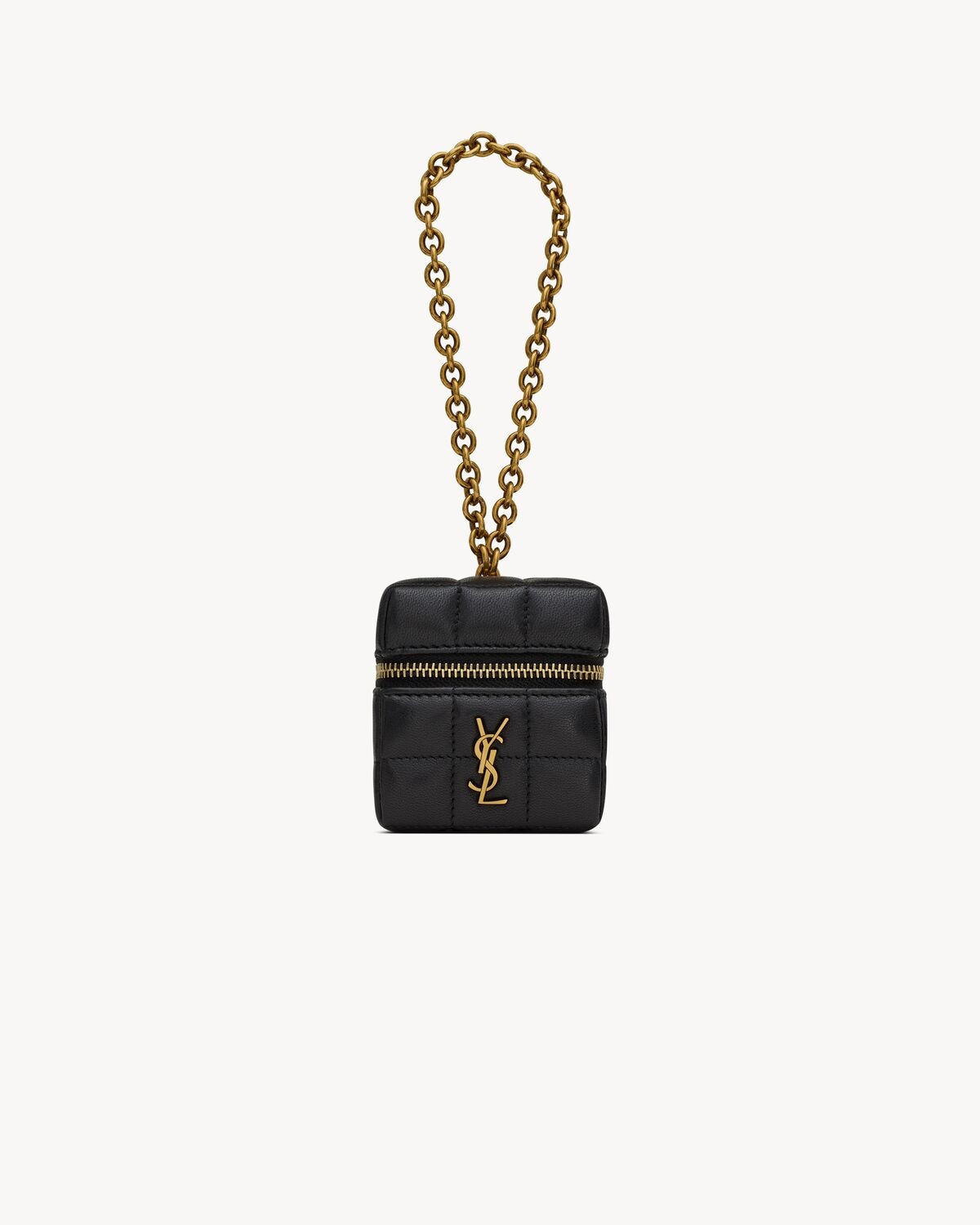 Saint Laurent minibolso cubo con cadena cassandre matelassé carré de piel de cordero