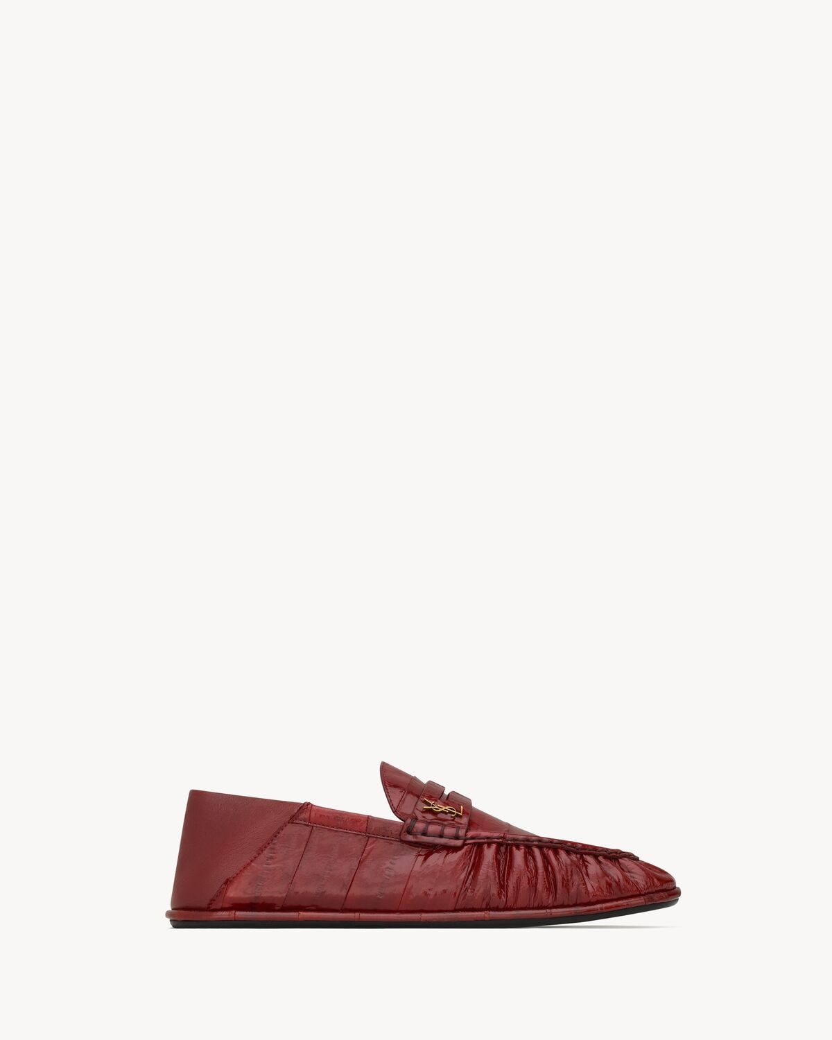Saint Laurent Mocasines Le Loafer De Charol De Anguila