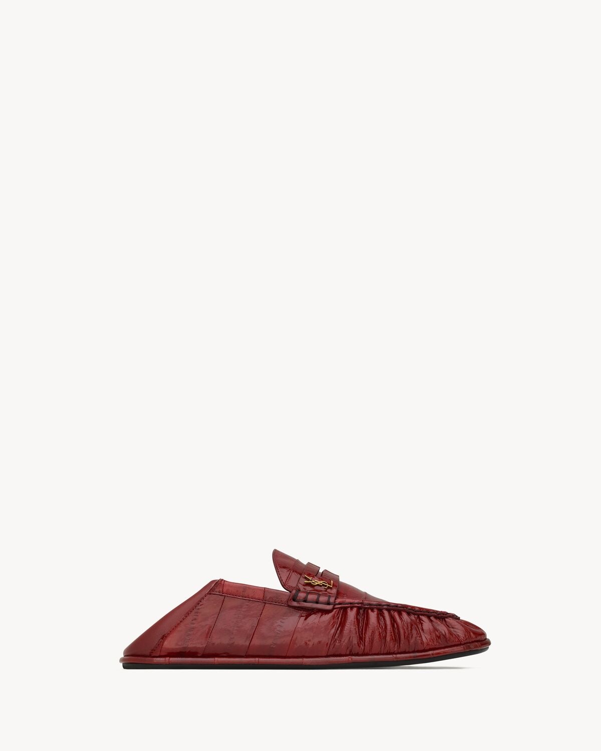 Saint Laurent Mocasines Le Loafer De Charol De Anguila