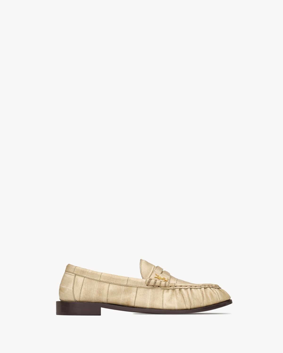 Saint Laurent Mocasines Le Loafer De Piel De Anguila