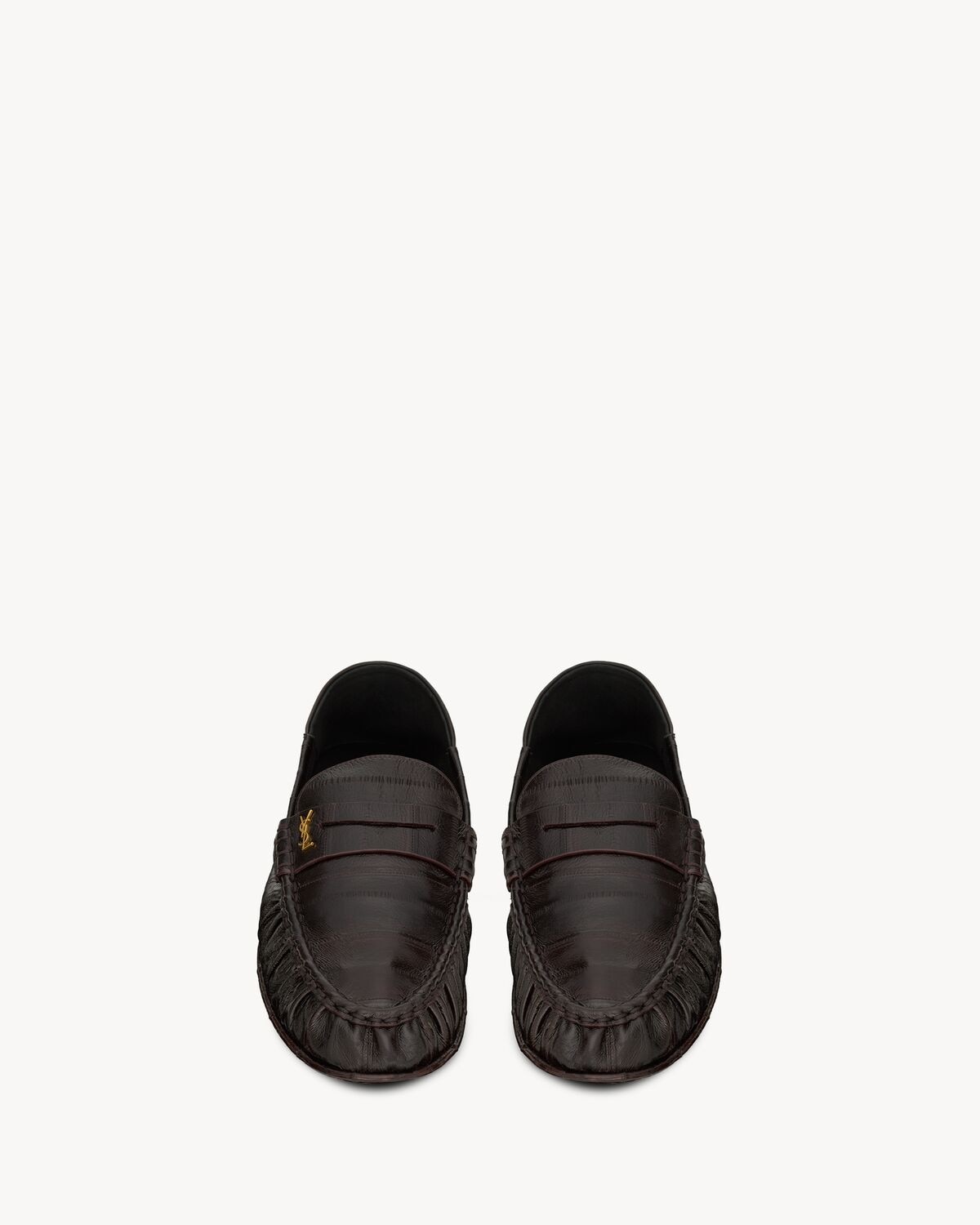 Saint Laurent mocasines le loafer foldable de piel de anguila