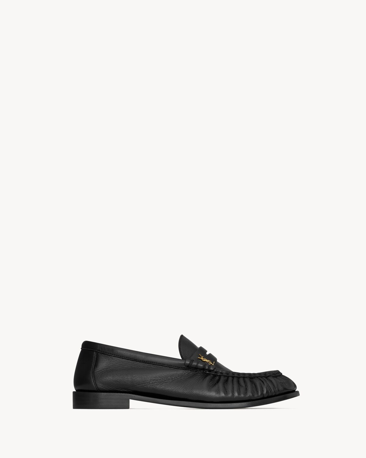 Saint Laurent Mocasines Le Loafer Supple De Piel Brillante Arrugada