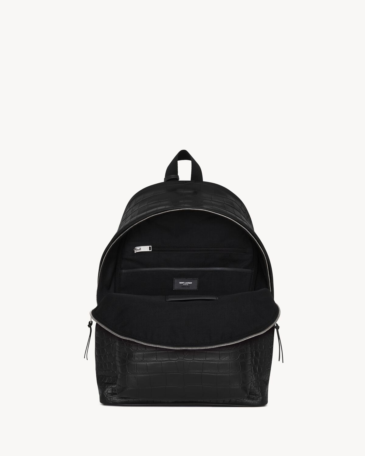 Saint Laurent Mochila City De Piel Repujada De Cocodrilo