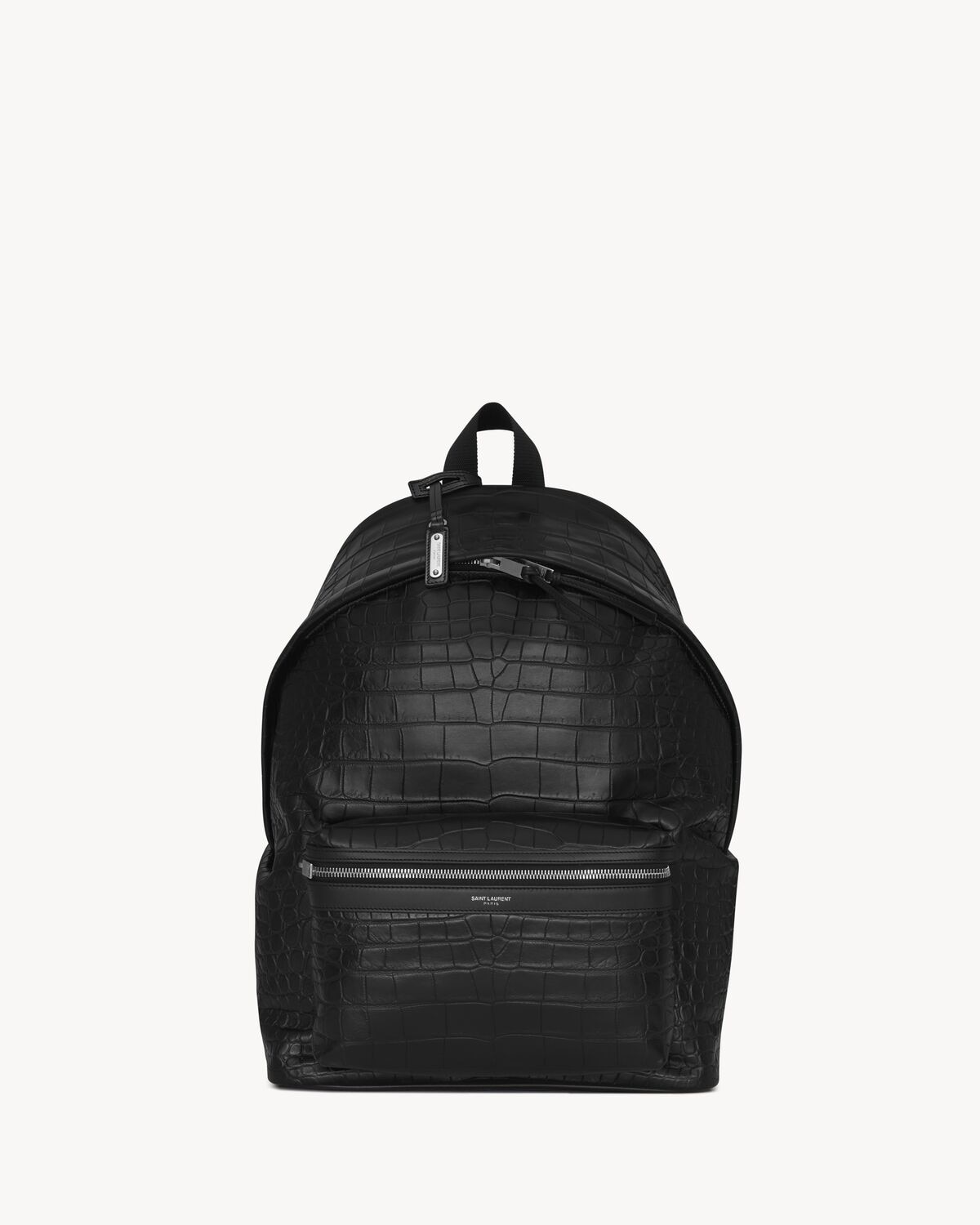 Saint Laurent mochila city de piel repujada de cocodrilo