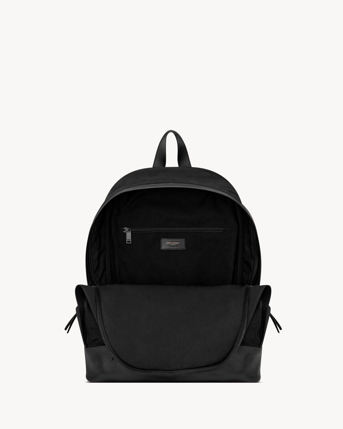 Saint Laurent Mochila City De Tela De Nailon Y Piel