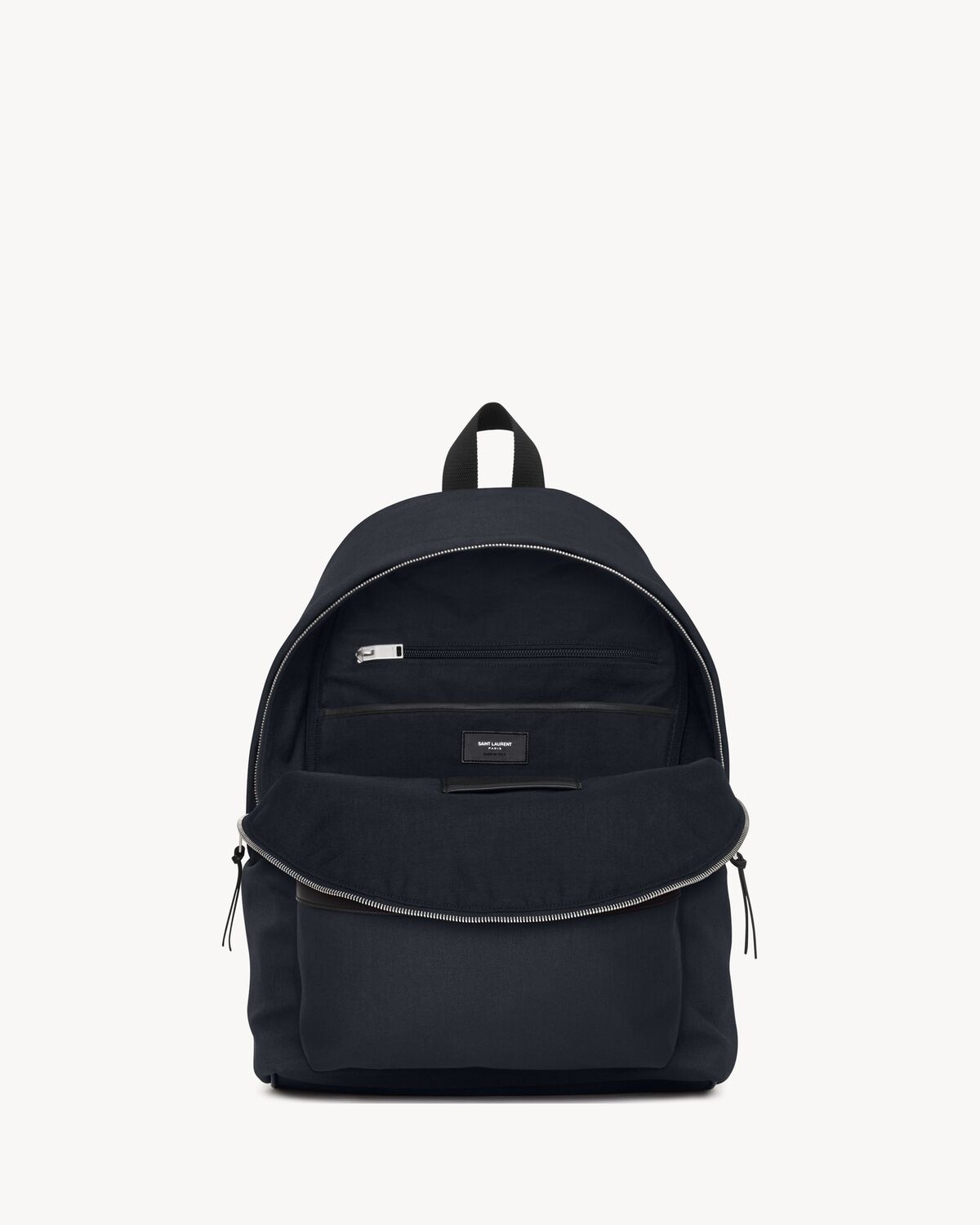 Saint Laurent Mochila City De Tela De Nailon Y Piel