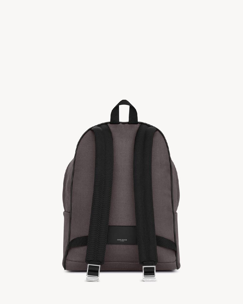 Saint Laurent Mochila City De Tela De Nailon Y Piel