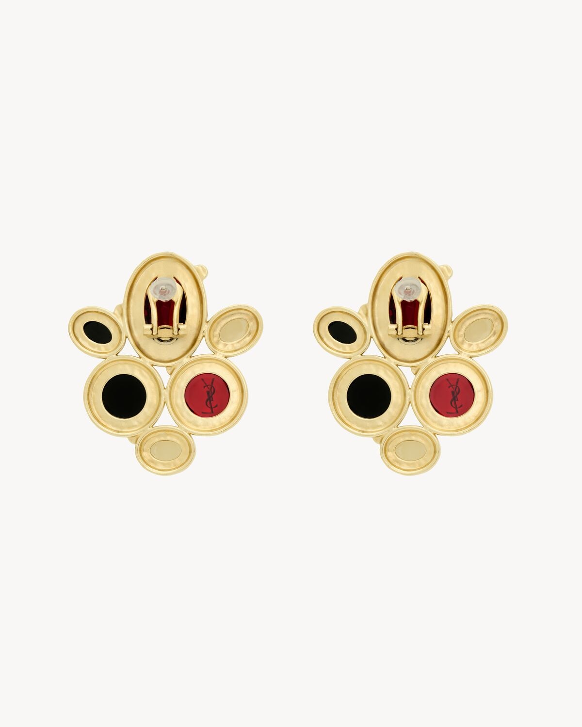 Saint Laurent Pendientes De Estilo Bizantino Cassandre De Resina Cristal Y Metal