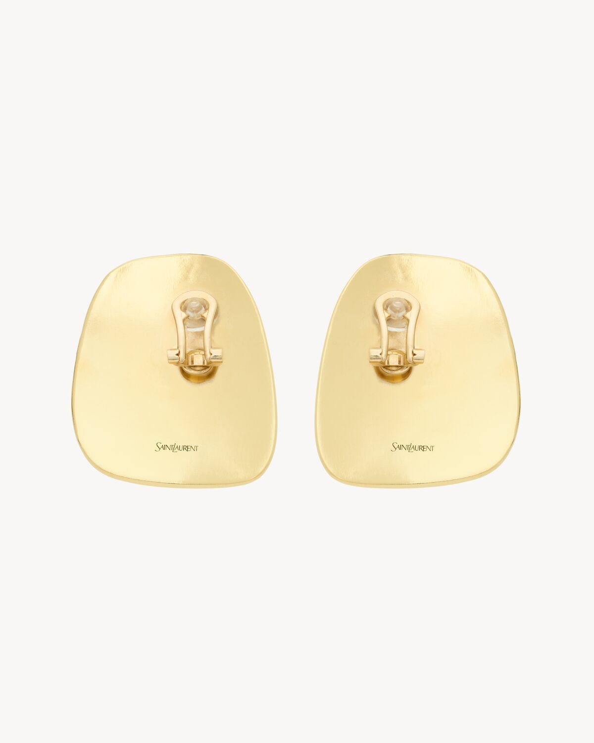 Saint Laurent Pendientes De Resina Y Metal Con Cabujón