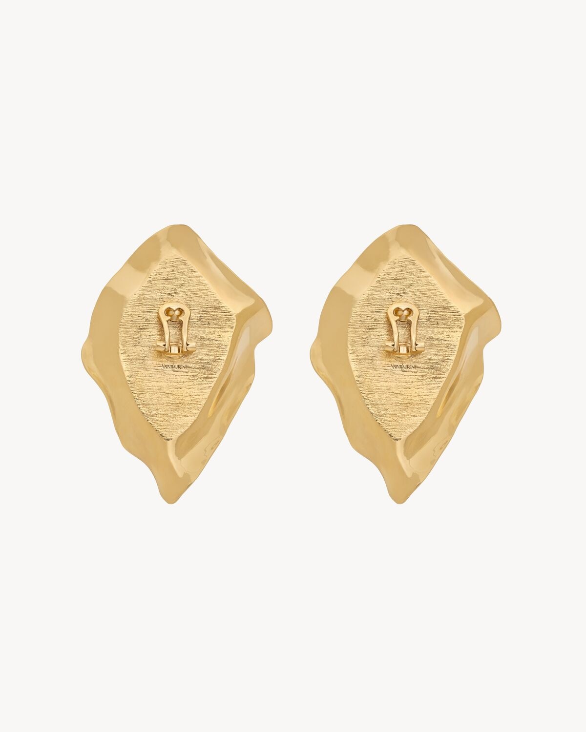 Saint Laurent Pendientes De Resina Y Metal Con Cabujón