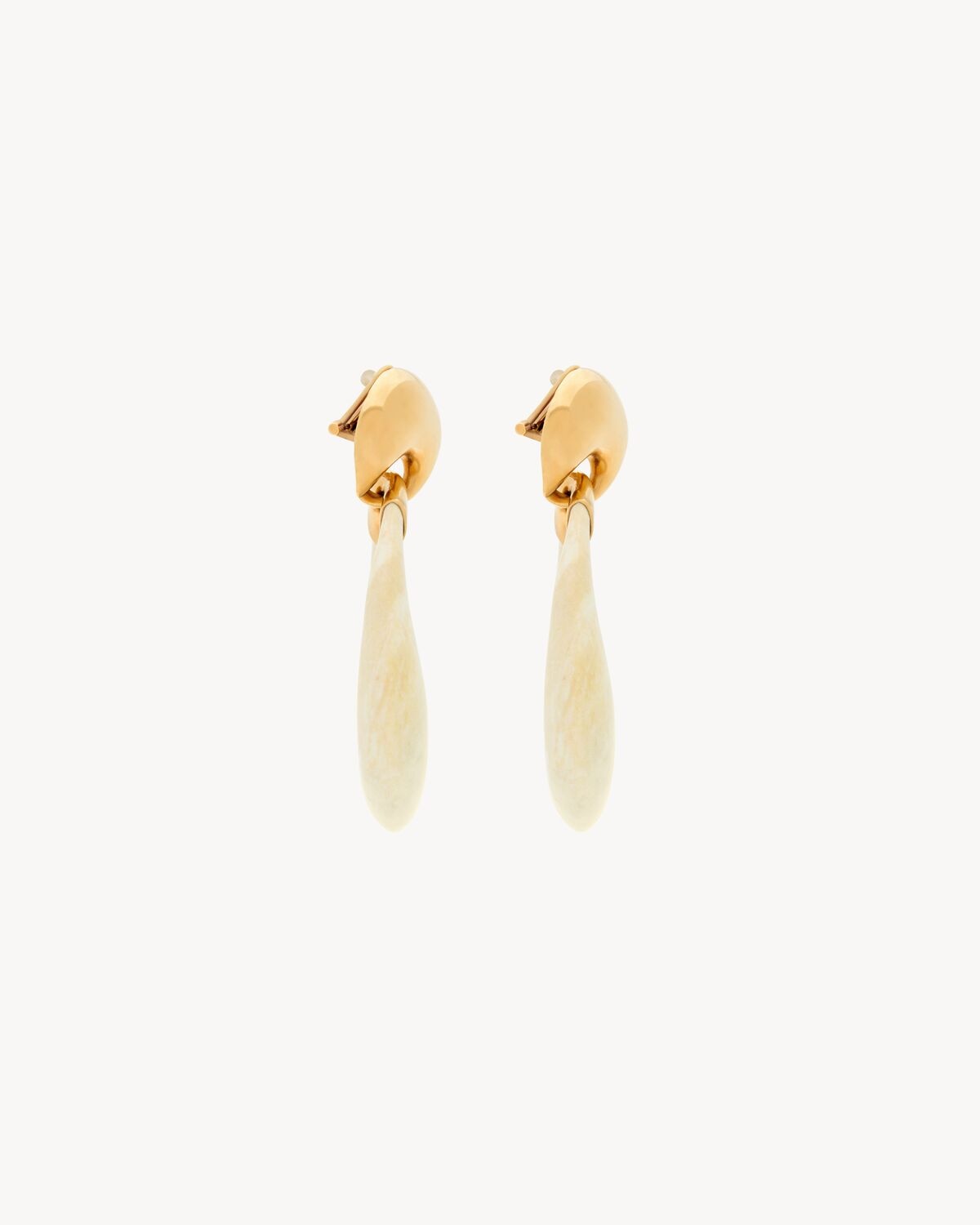 Saint Laurent Pendientes En Forma De Aldaba De Resina Y Metal