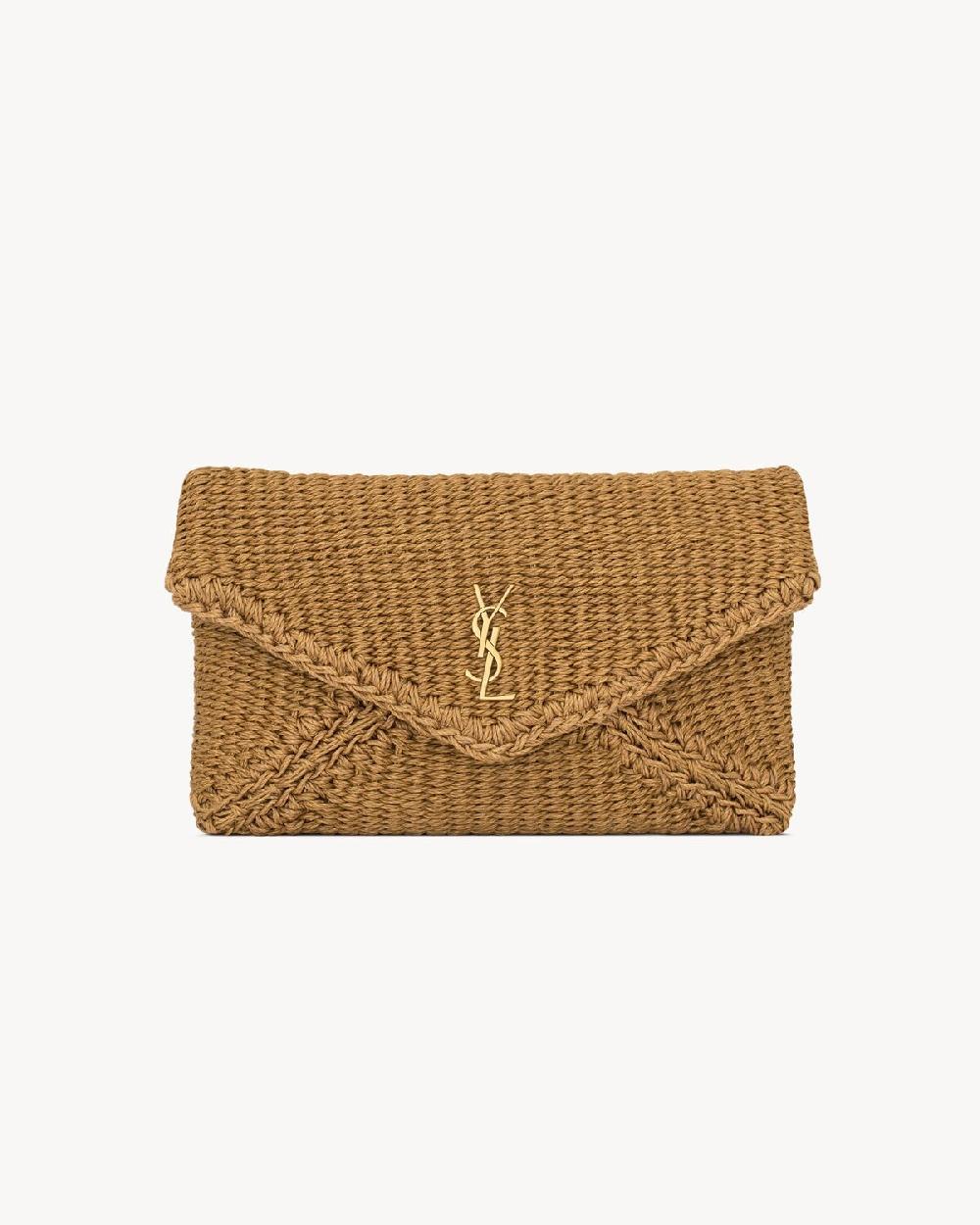 Saint Laurent pochette grande tipo sobre cassandre de cuerda