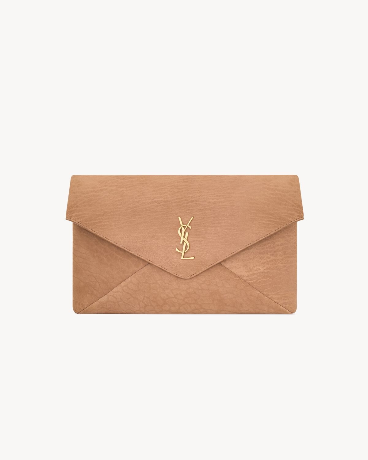 Saint Laurent pochette grande tipo sobre cassandre de piel de cordero
