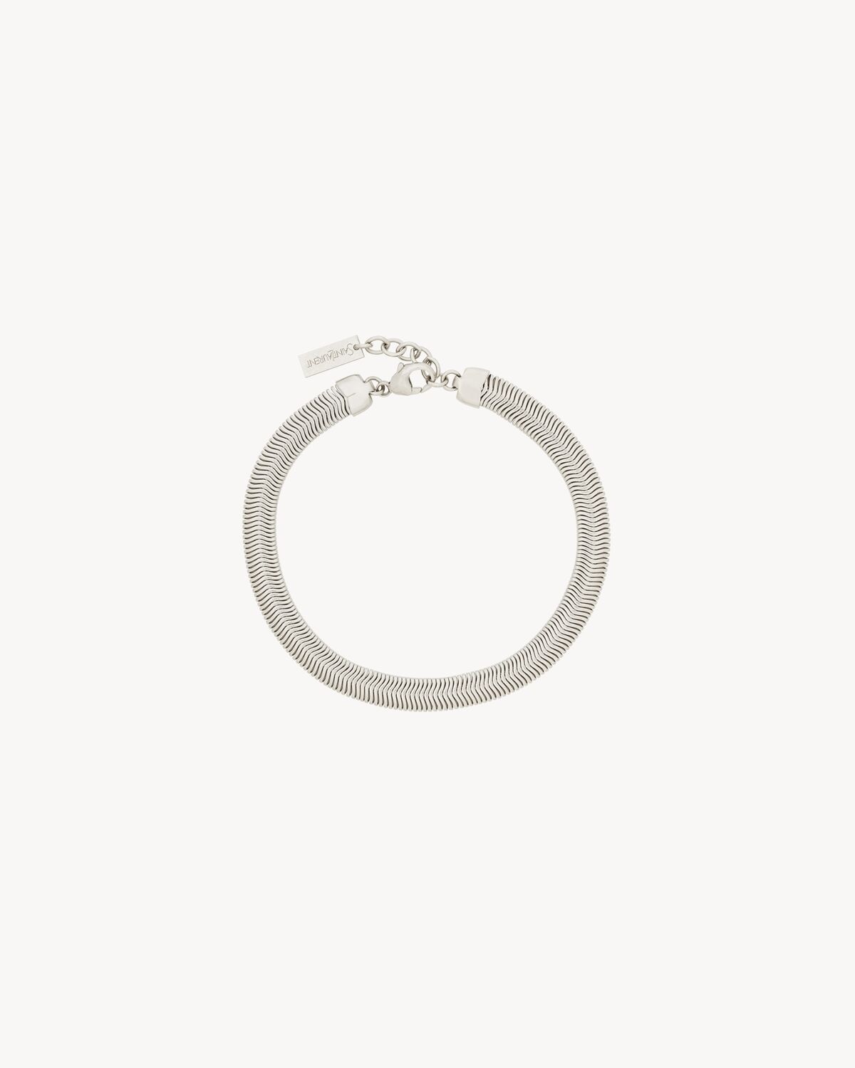 Saint Laurent pulsera de cadena de serpiente de metal