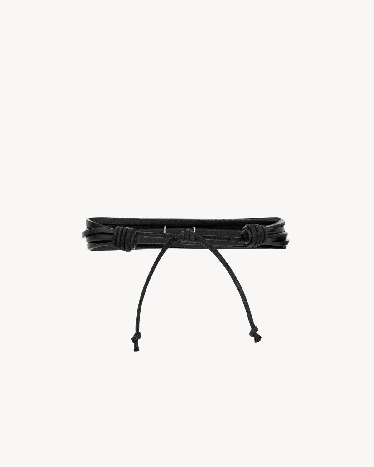 Saint Laurent Pulsera De Varias Hileras Cassandre De Piel