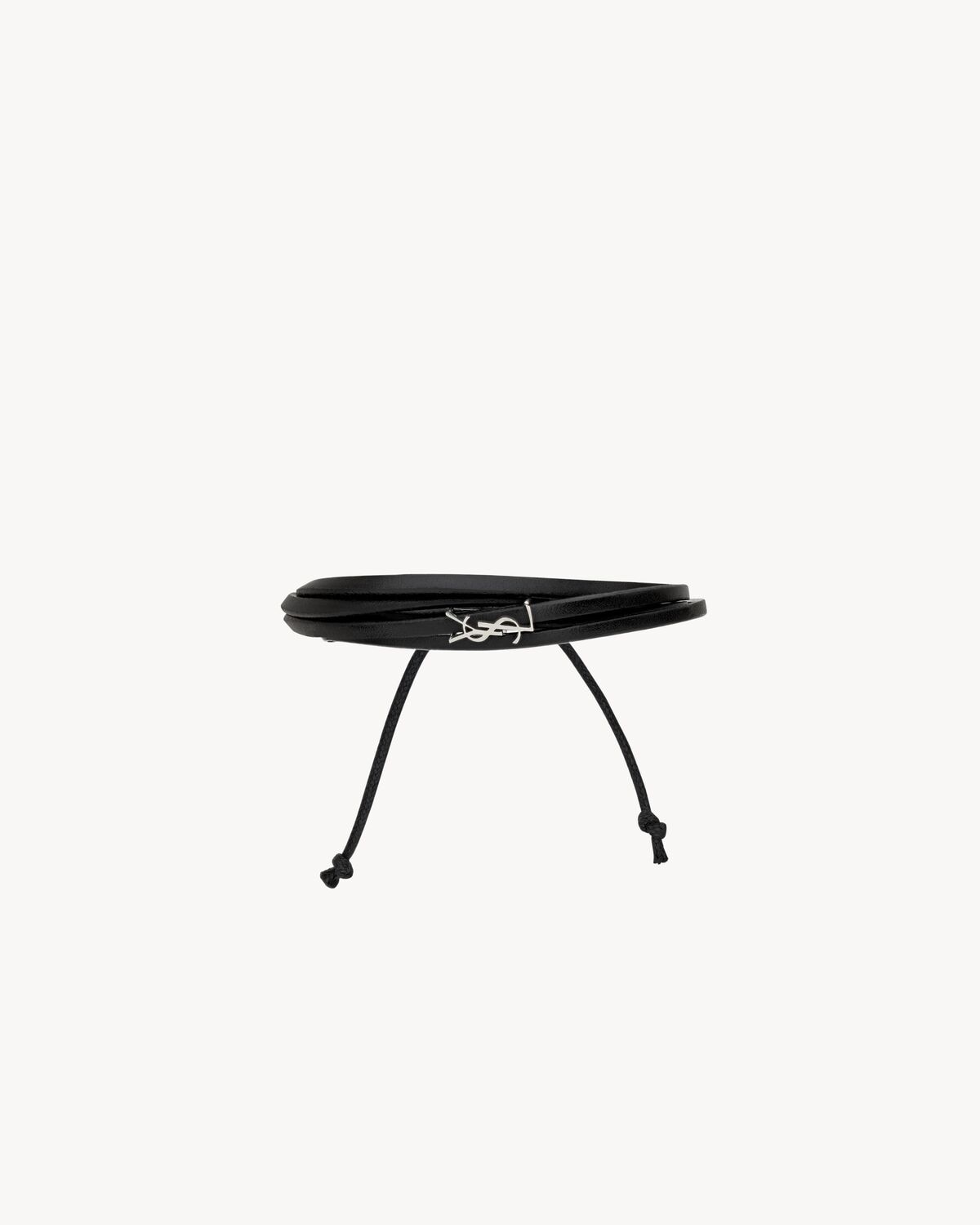 Saint Laurent Pulsera De Varias Hileras Cassandre De Piel