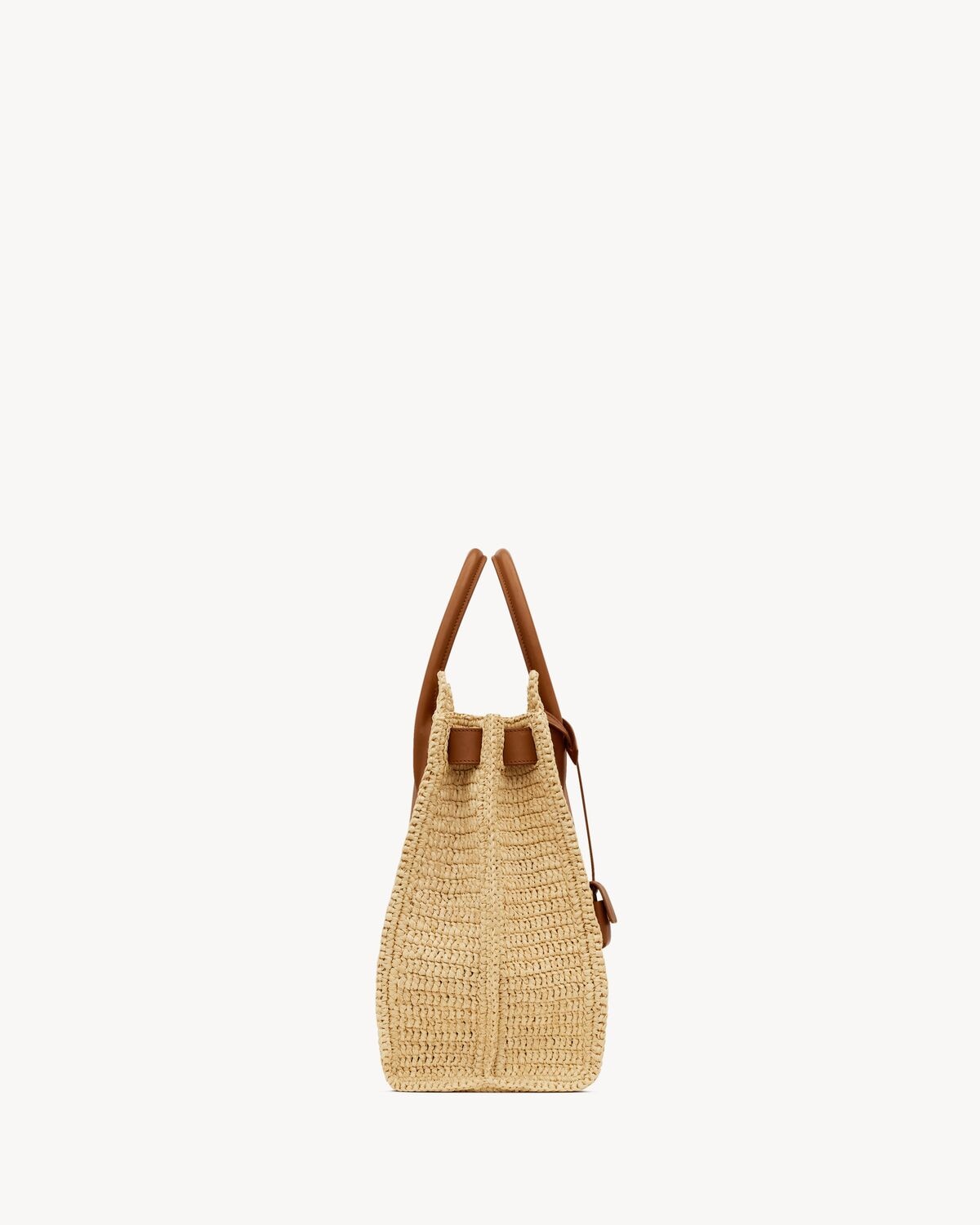 Saint Laurent Sac De Jour Flexible De Rafia Y Piel - Medium