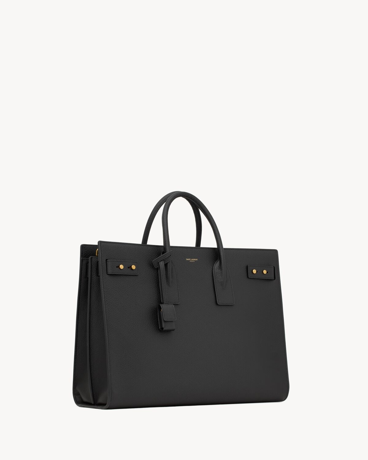 Saint Laurent Sac De Jour Grande Y Estrechode Piel Granulada