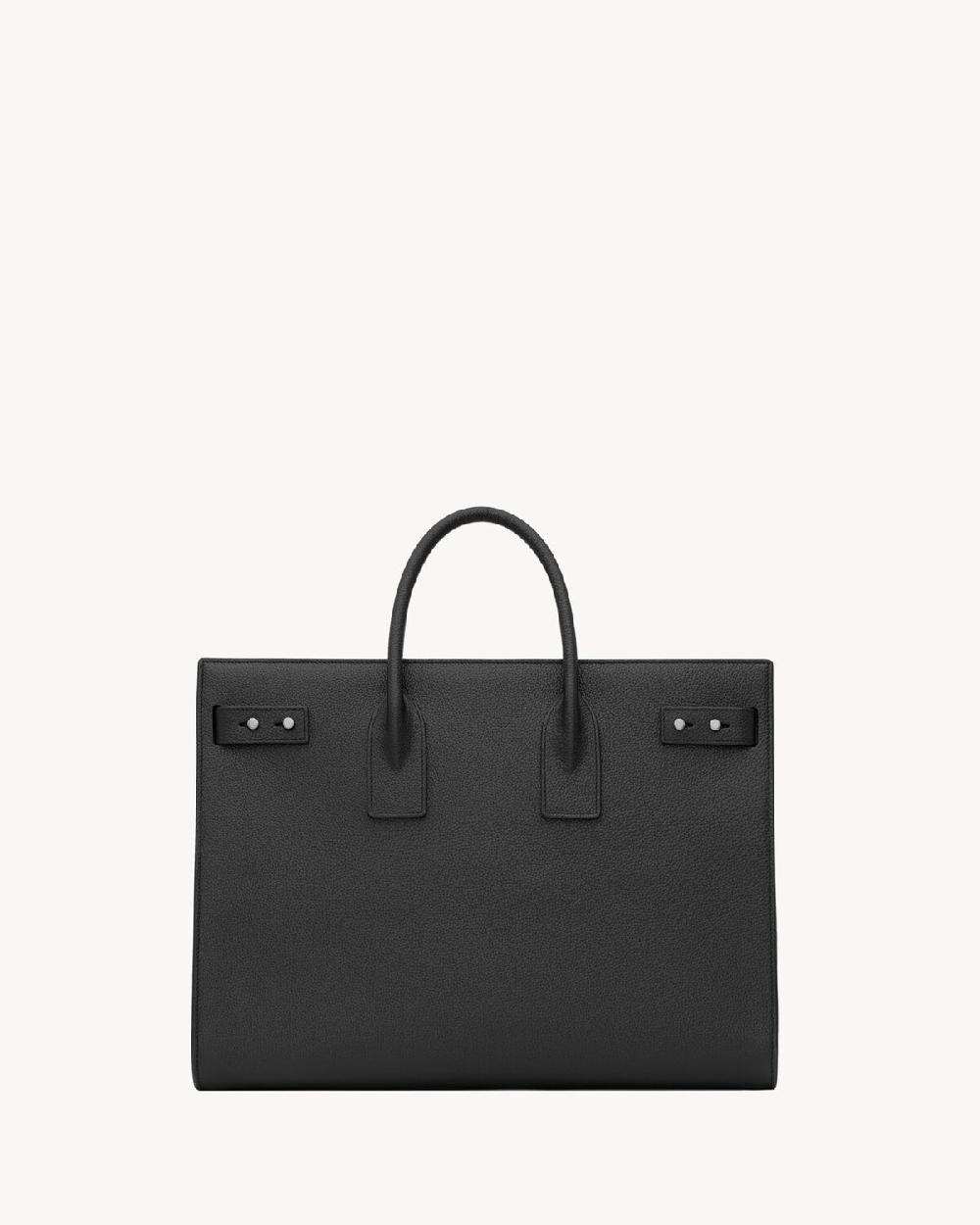 Saint Laurent Sac De Jour Thin Large De Piel Granulada