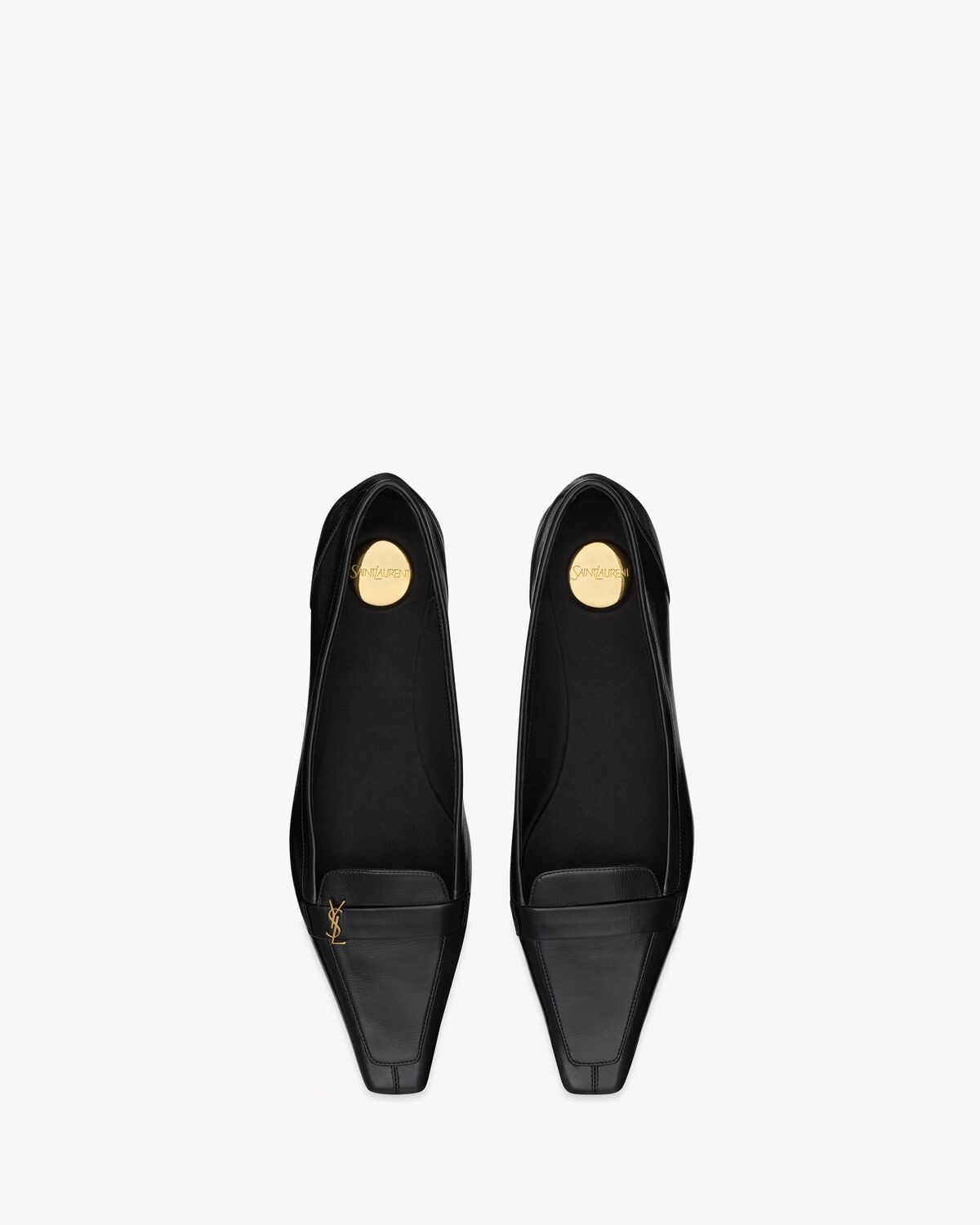 Saint Laurent bailarinas poppy de piel lisa