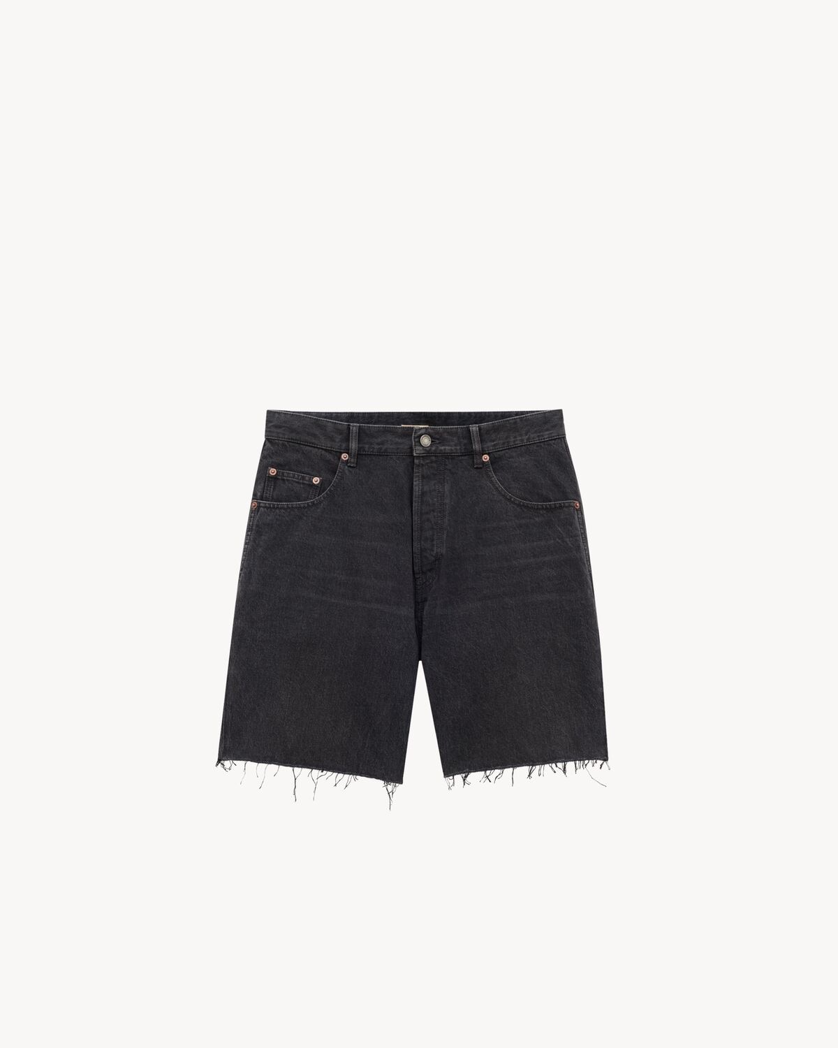 Saint Laurent bermudas de denim negro vendôme