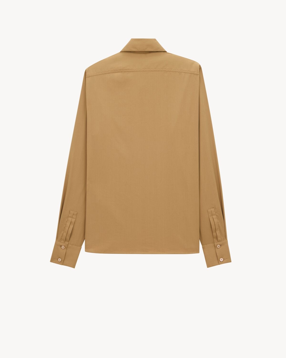 Saint Laurent Blusa Fruncida De Satén De Algodón