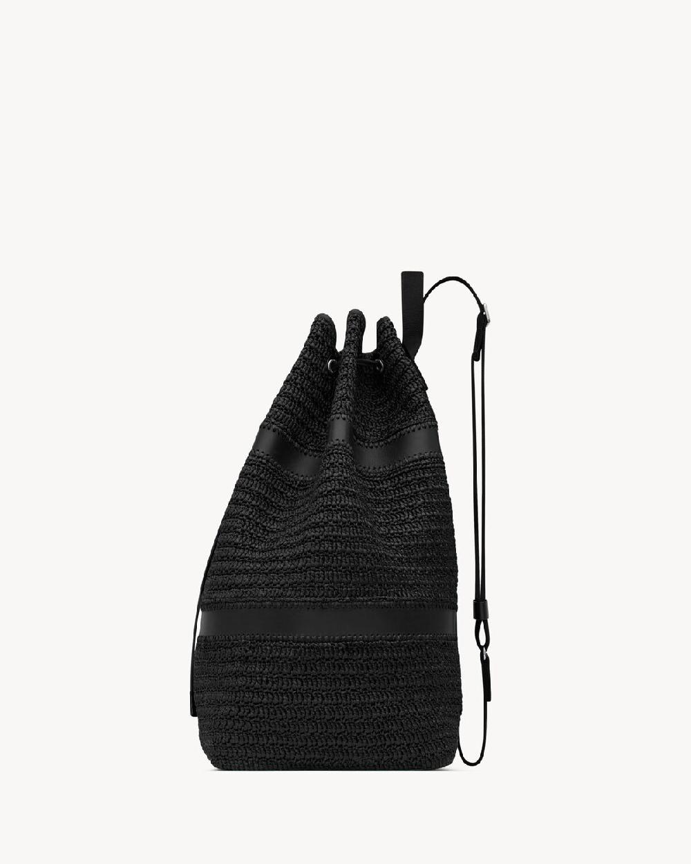 Saint Laurent Bolso Bandolera Rive Gauche De Rafia